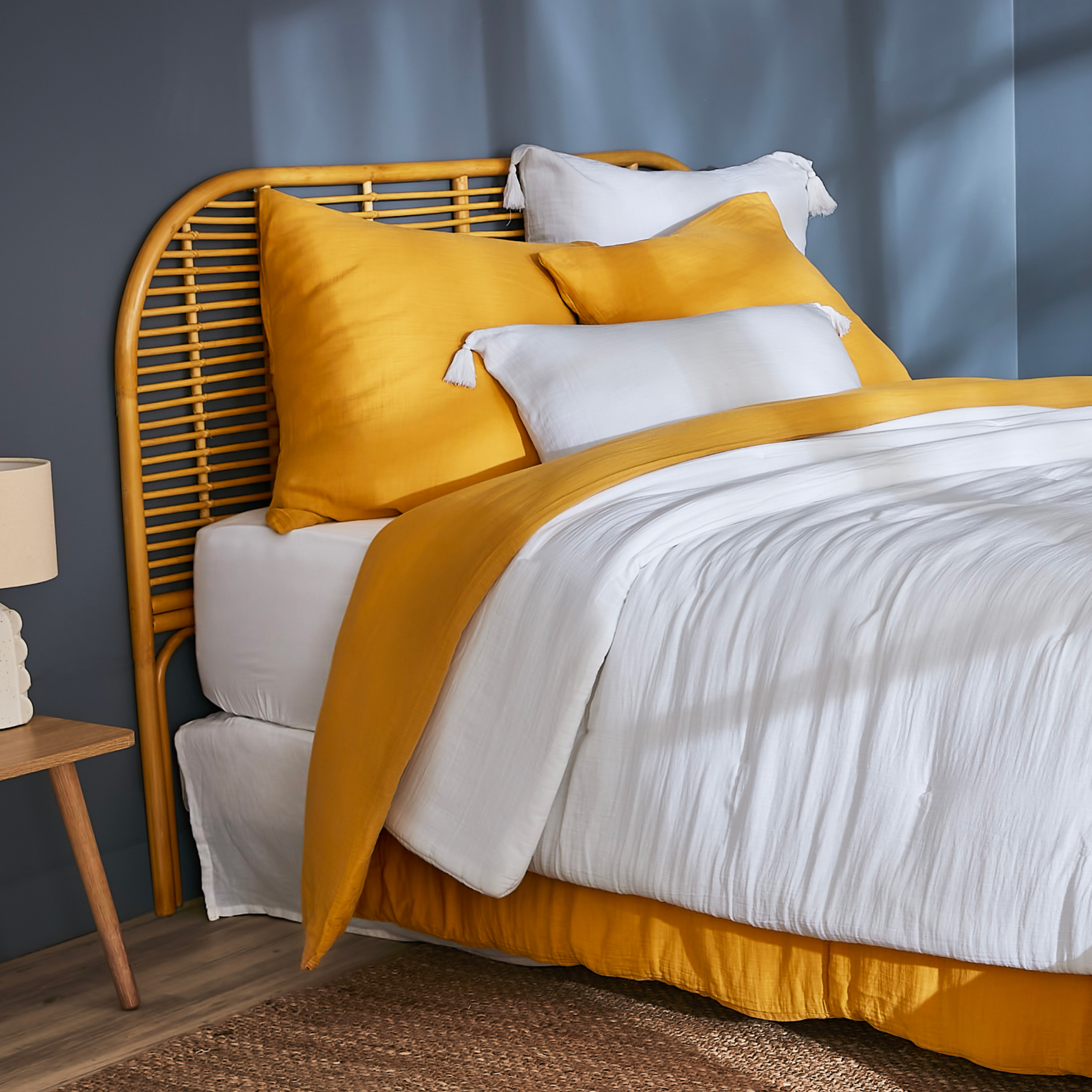 EM -  couvre lit  180 x 240 cm Gaze de coton unie GAìA Chantilly