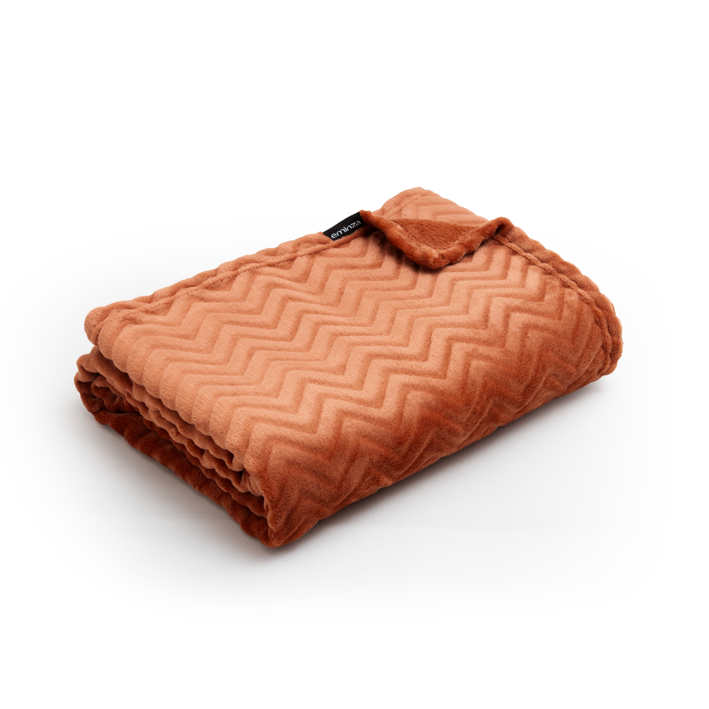 Plaid doux flanelle (180 x 230 cm) Zag Cuivre