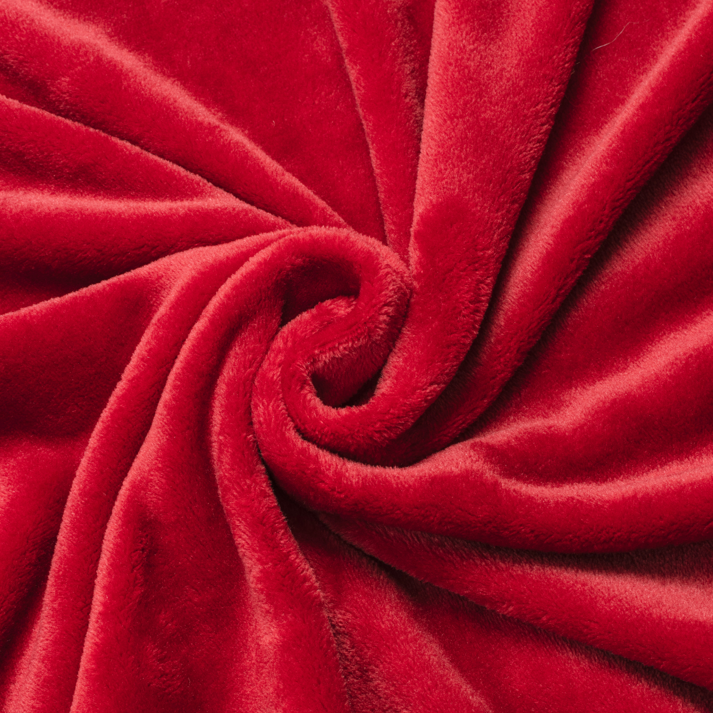 Plaid doux flanelle (130 x 180 cm) Didou Rouge 