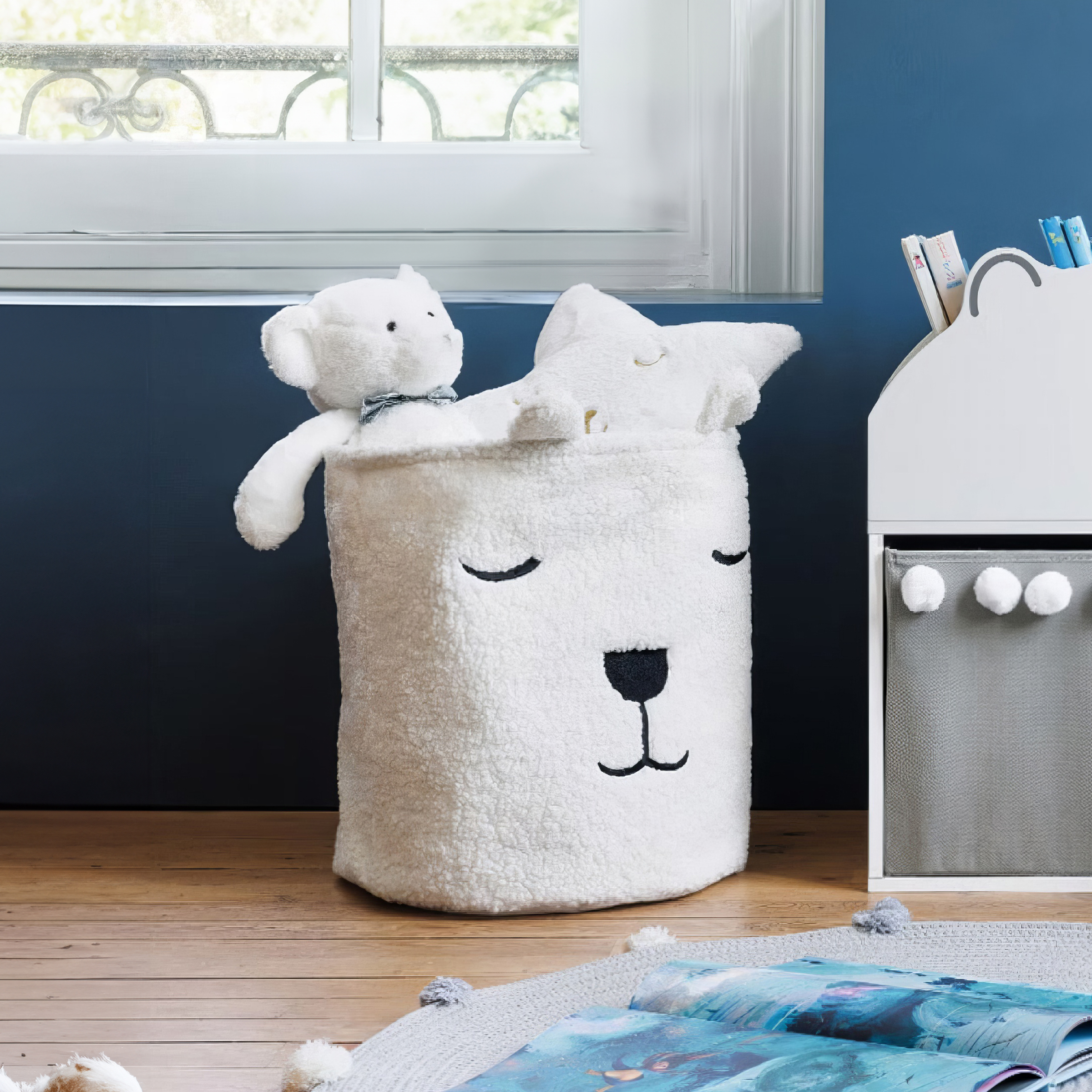 Panier à jouets Bouclette Blanc