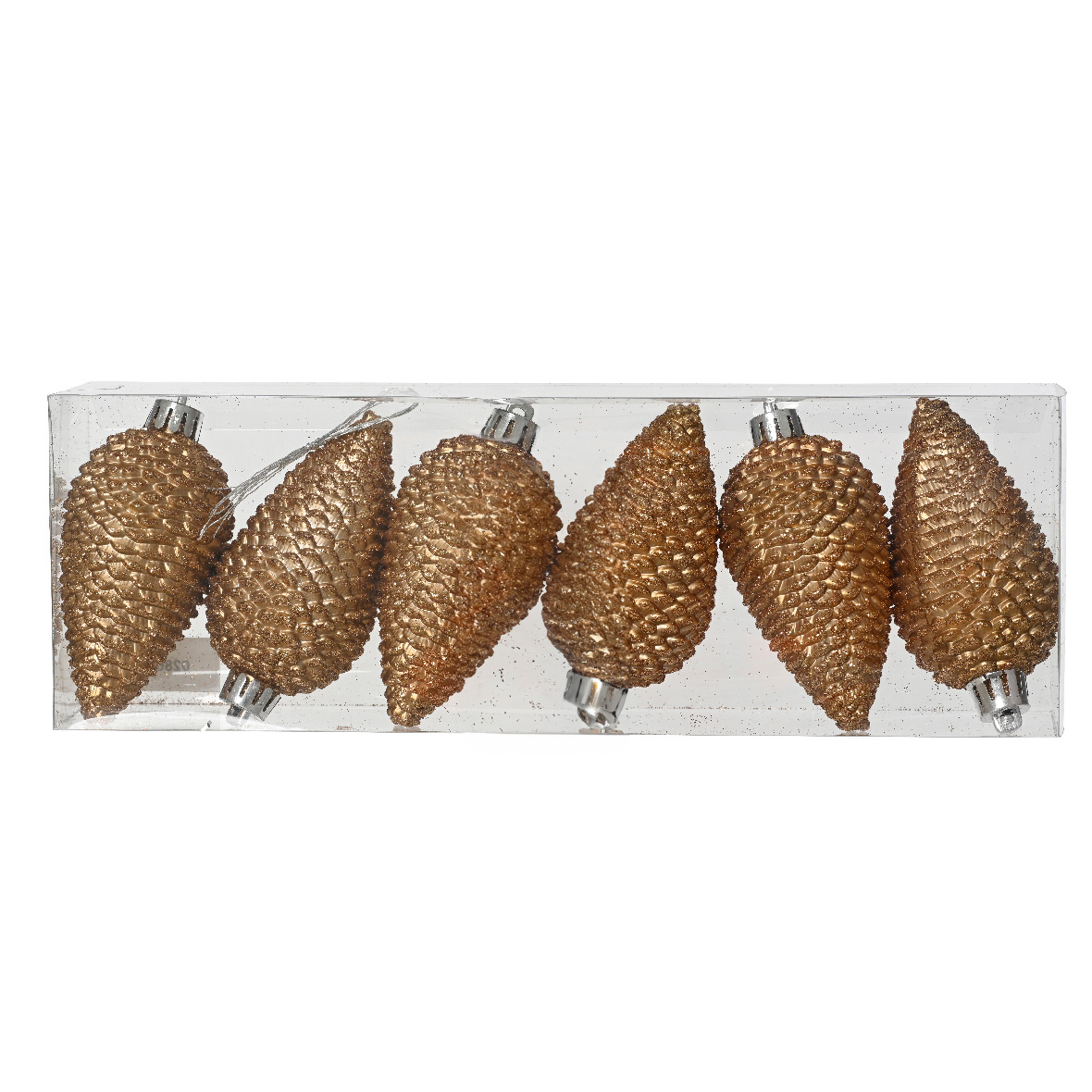 Lot de 6 pommes de pin à suspendre Alpine Noix de pécan