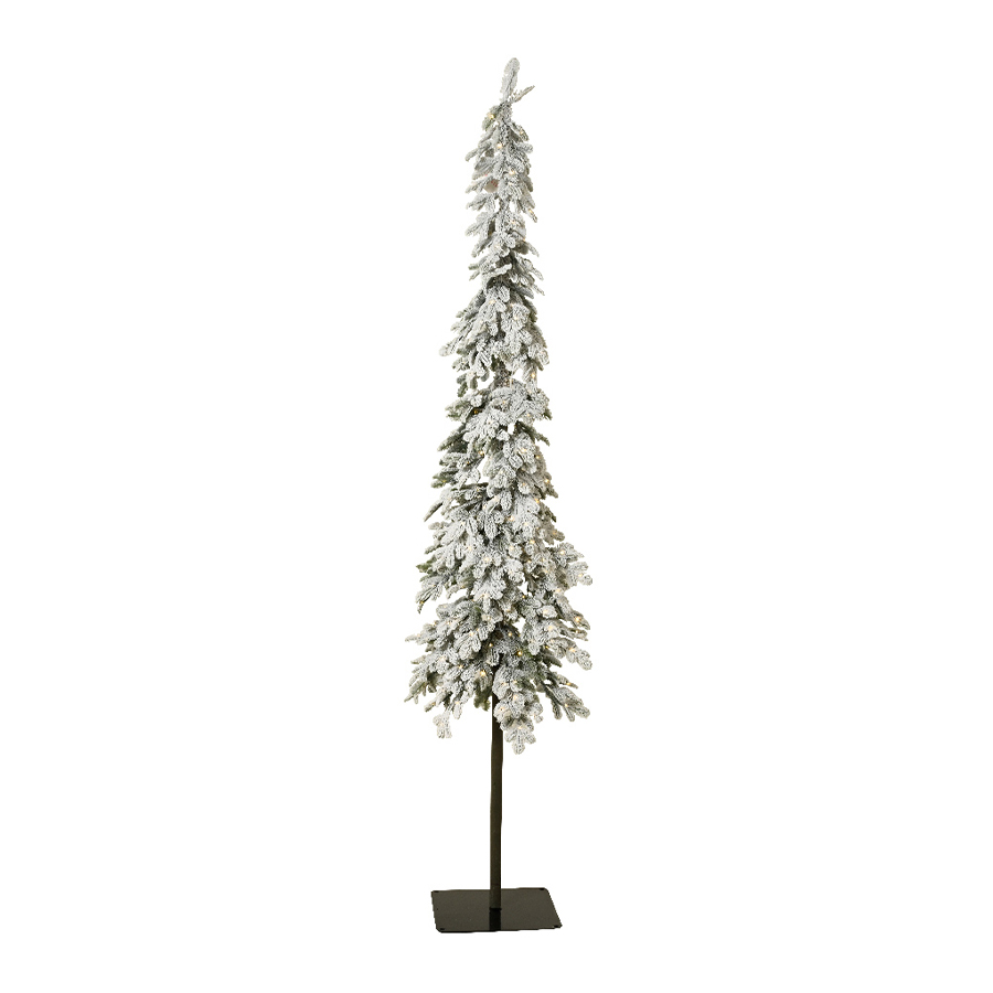 1 Sierra sapin enneige prelit dia60.00-H240.00cm-250L vert/blanc/blanc chaud