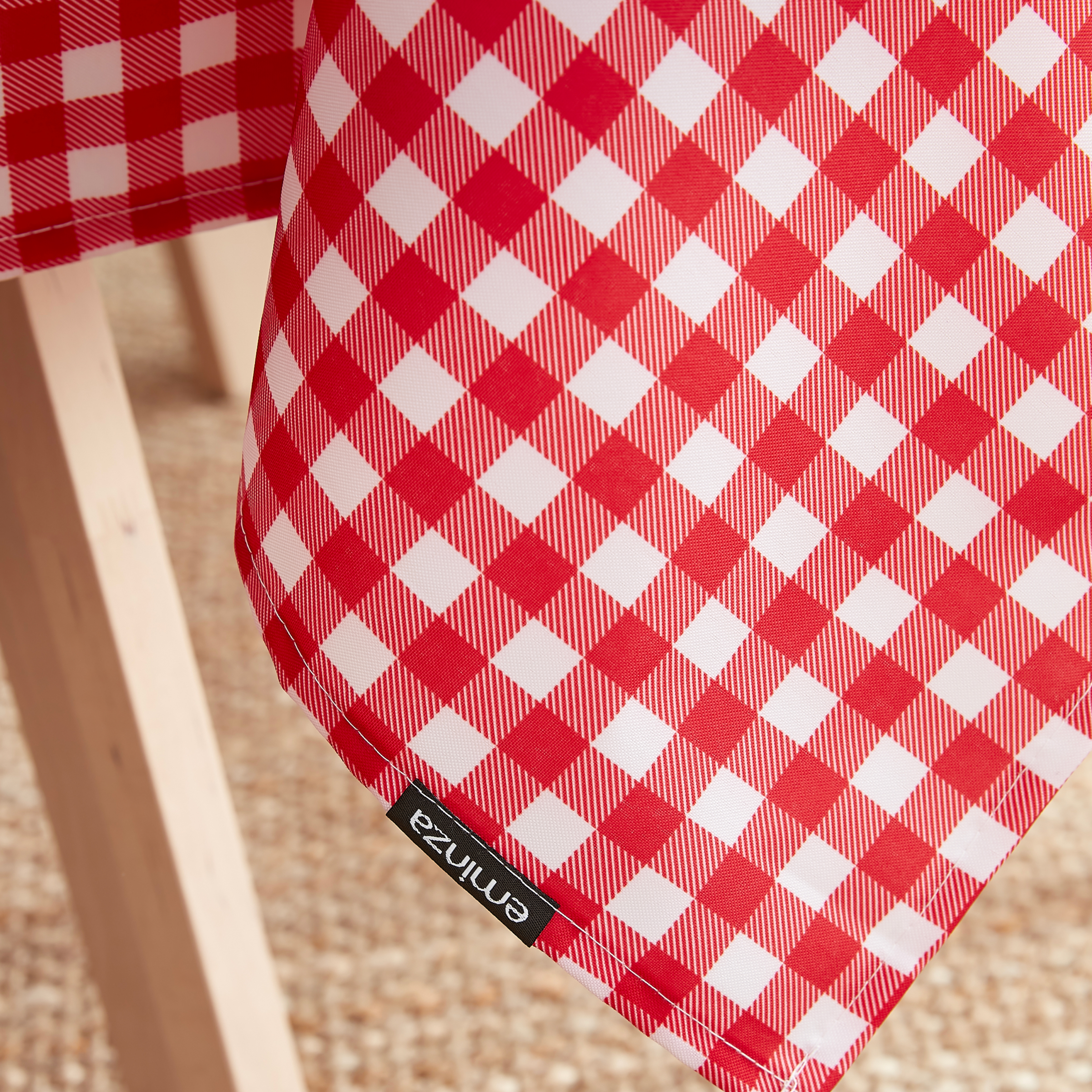 Nappe rectangulaire anti tache (140 x 350 cm) Elise Rouge