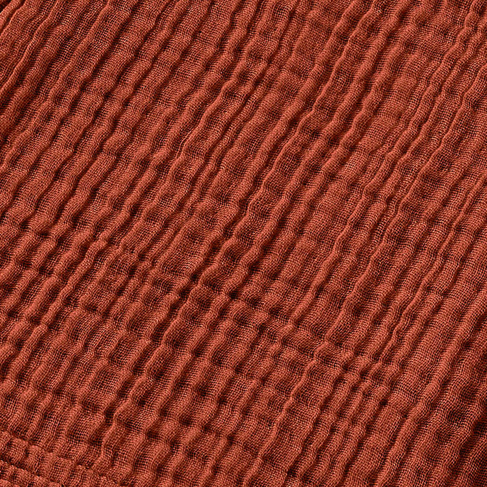 Serviette de bain gaze de coton (70 x 130 cm) Gaïa Terracotta
