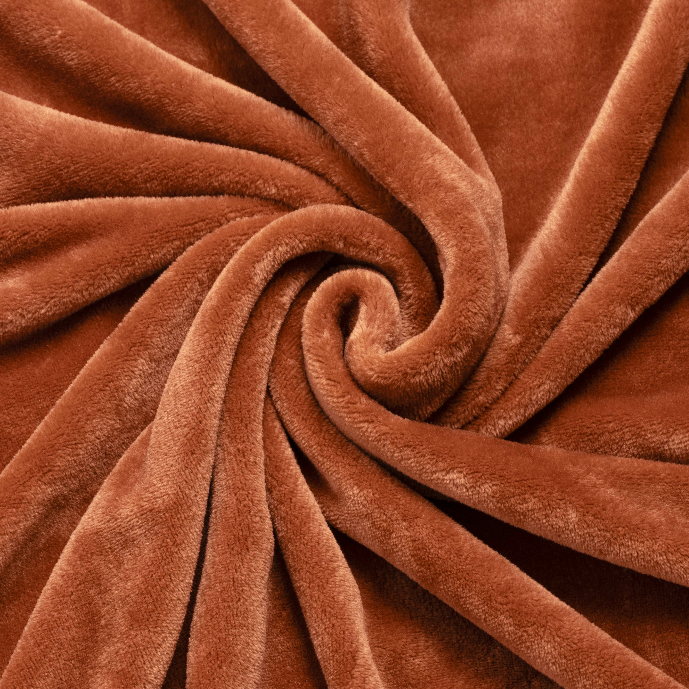 Plaid doux flanelle (180 x 230 cm) Didou Cuivre