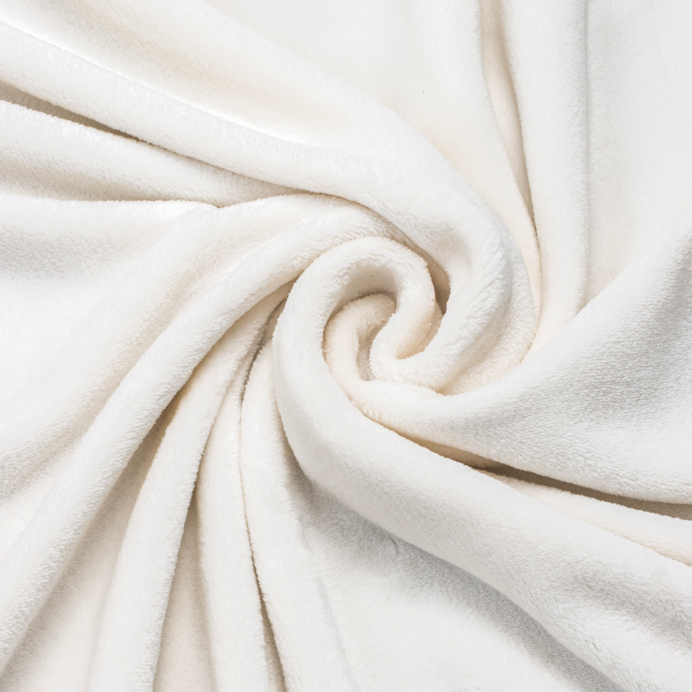 Plaid doux flanelle (180 x 230 cm) Didou Ivoire
