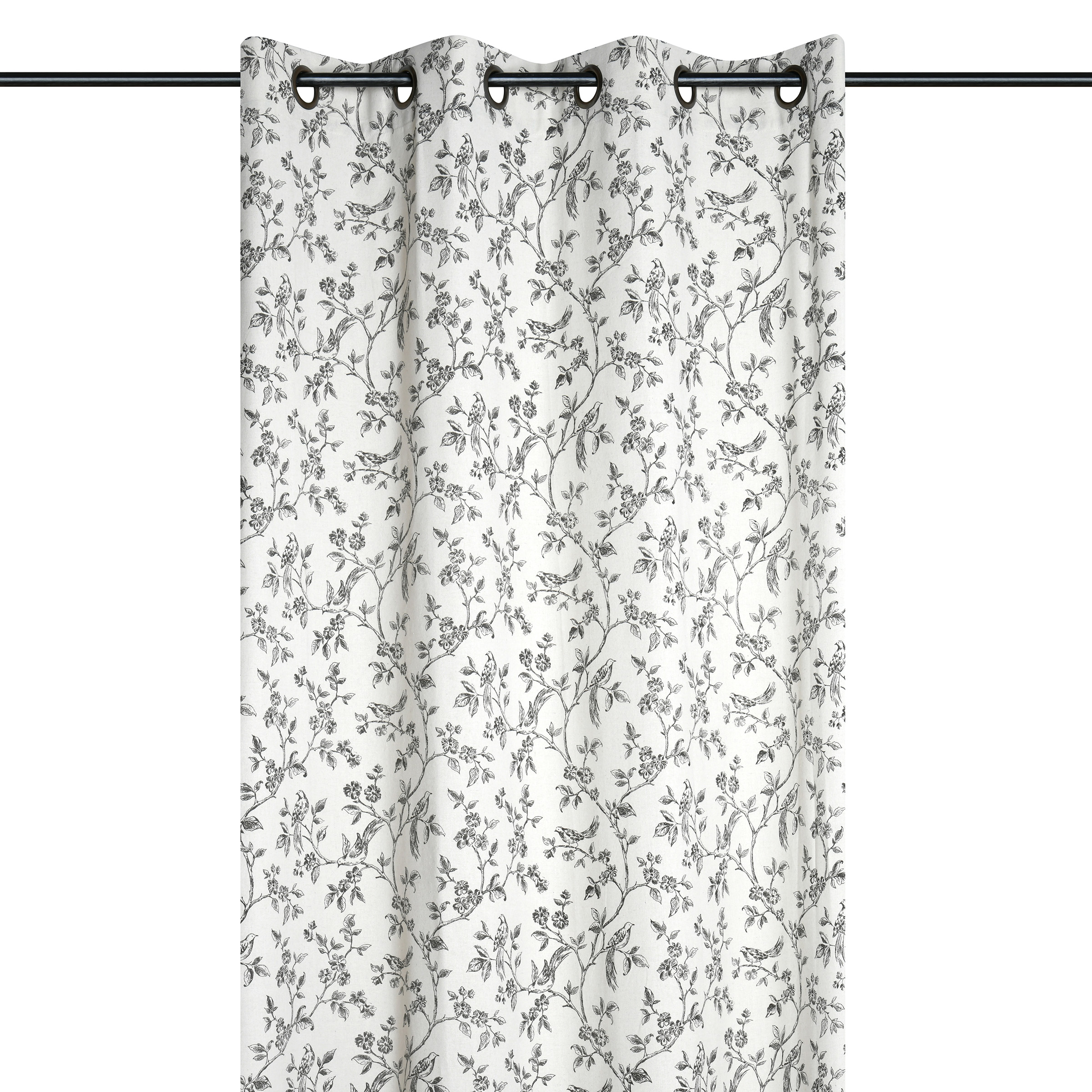 Rideau coton recyclé (140 x 260 cm) Clarine Ecru