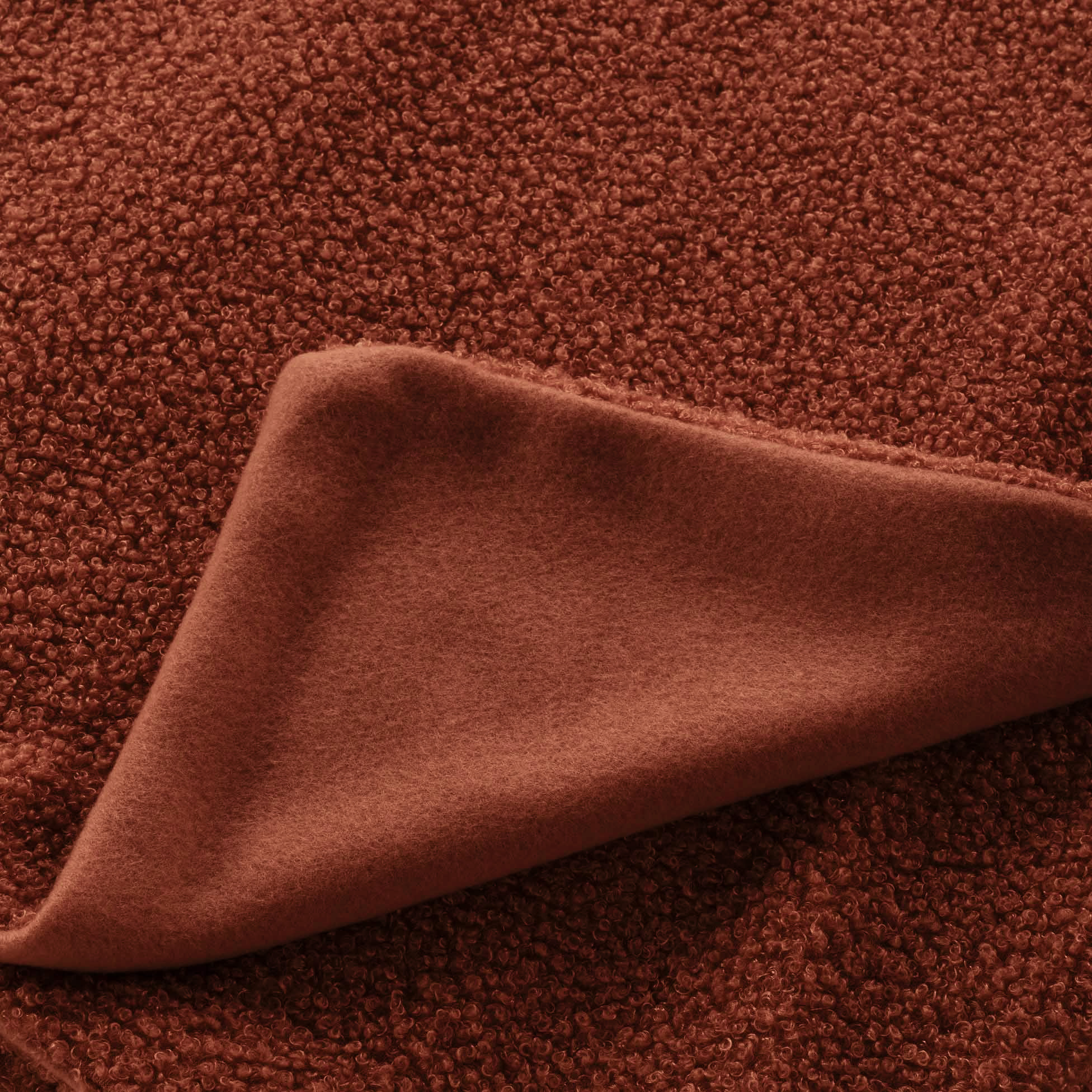 Plaid bouclette (125 x 150 cm) Wooly Terracotta