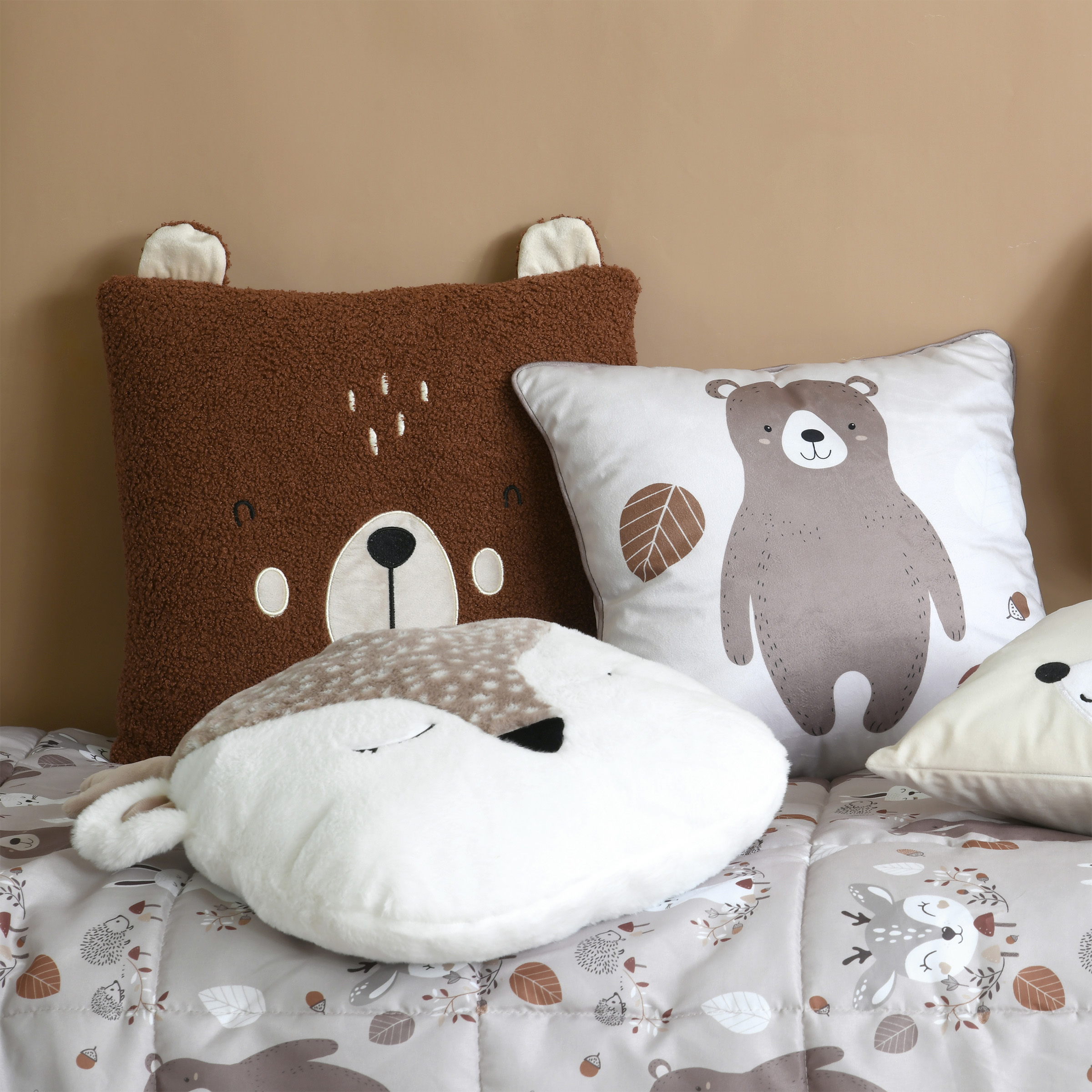 Coussin enfant rond (35 x 35 cm) Gabin Marron