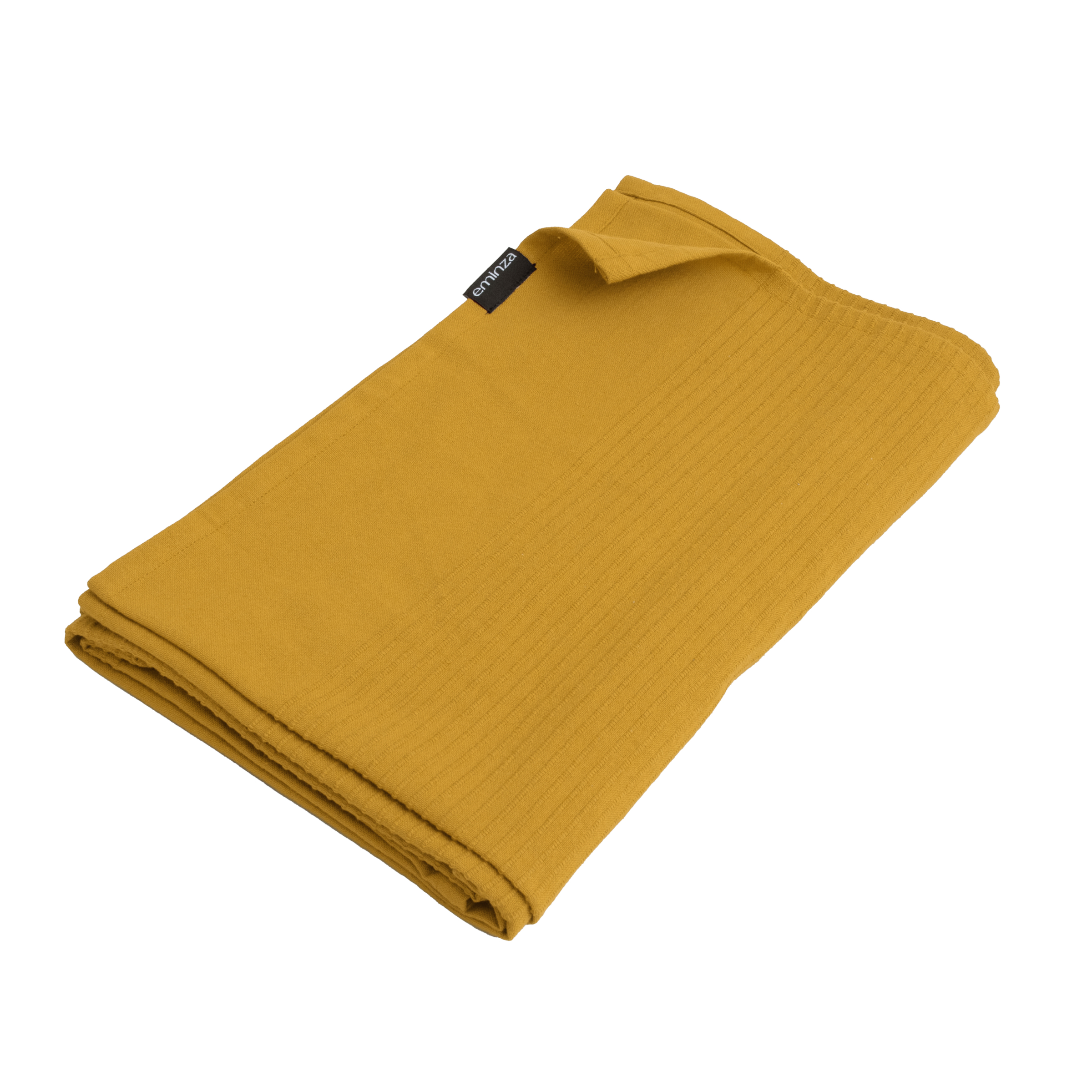 Jeté de lit coton tissé (130 x 160 cm) Léa Jaune safran