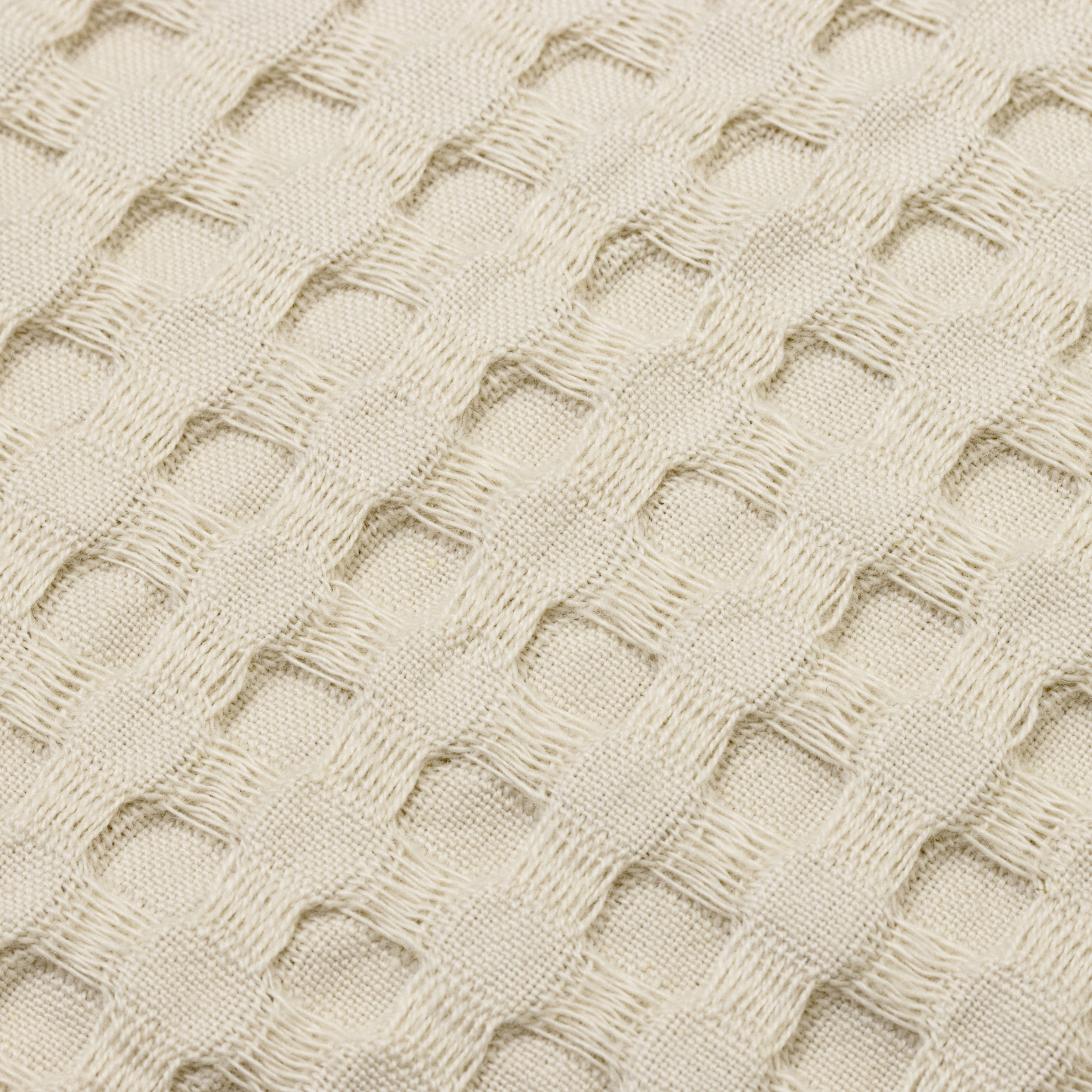 Couvre-lit coton nid d'abeille (220 x 250 cm) Maya Beige pampa