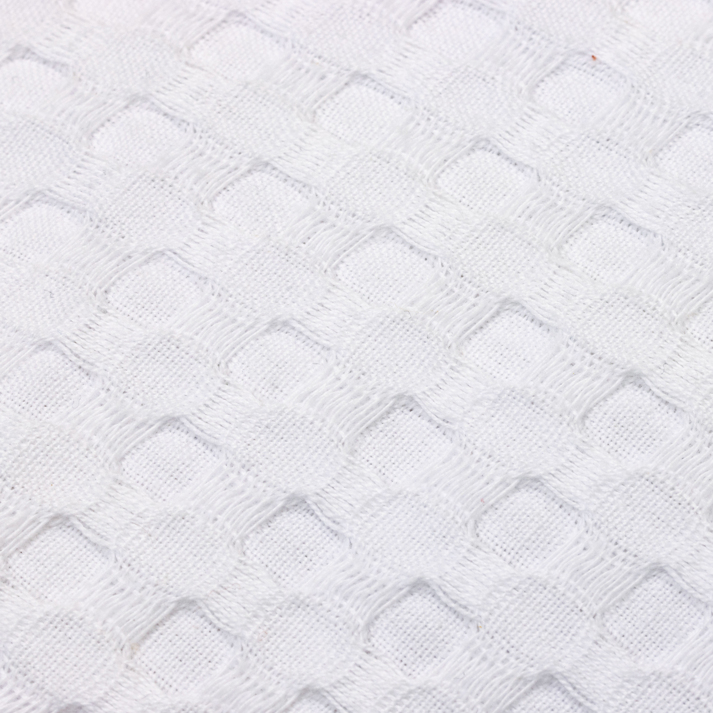 Couvre-lit coton nid d'abeille (220 x 250 cm) Maya Blanc