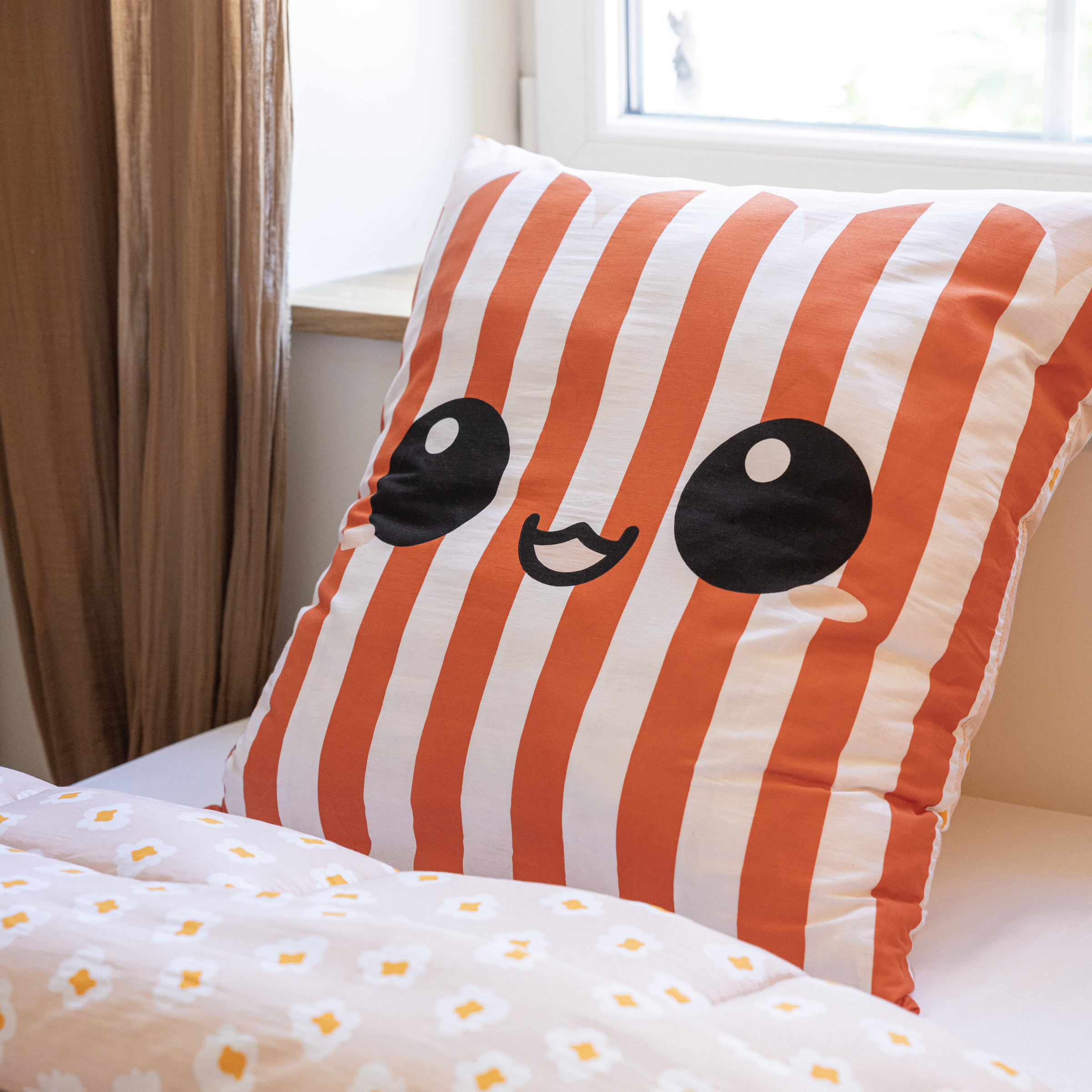Couette imprimŽe 140 x 200 cm + 1 taie d'oreiller 60 x 60 cm Coton imprimŽ FRESH POPCORN