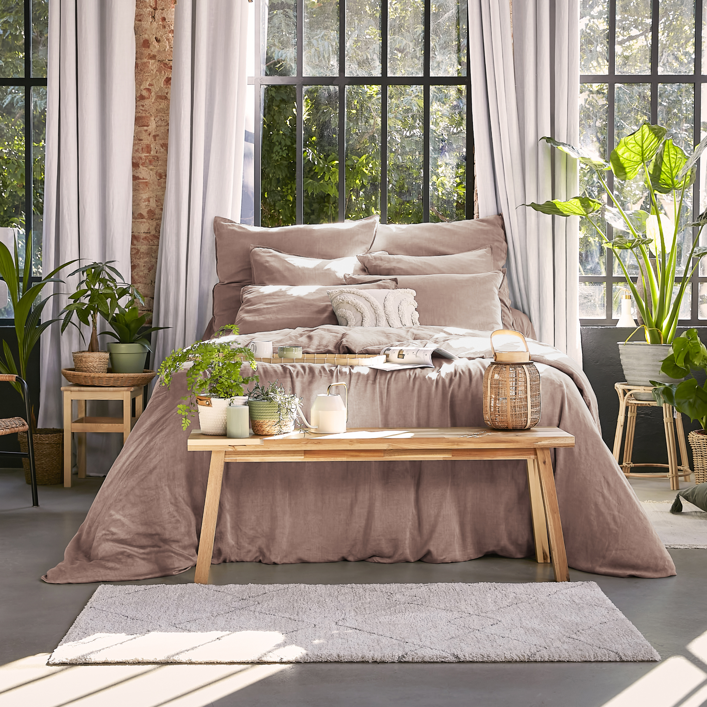 Housse de couette lyocell Tencel™ lavé (200 x 200 cm) Olivia Rose blush