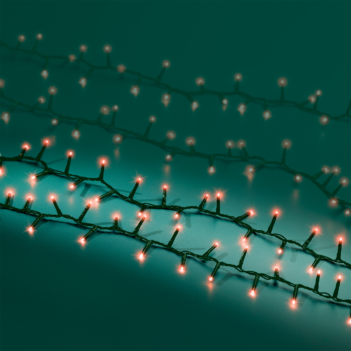 Guirlande lumineuse 11 m 500 LED câble vert NewLuxe Rouge