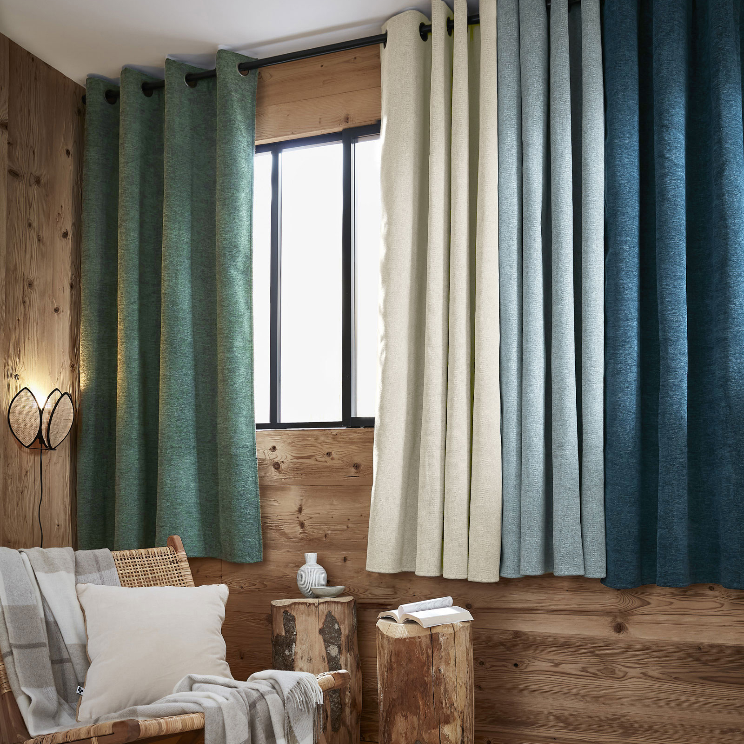 Rideau occultant isolant Total Blackout (140 x 180 cm) Magnus Gris titane