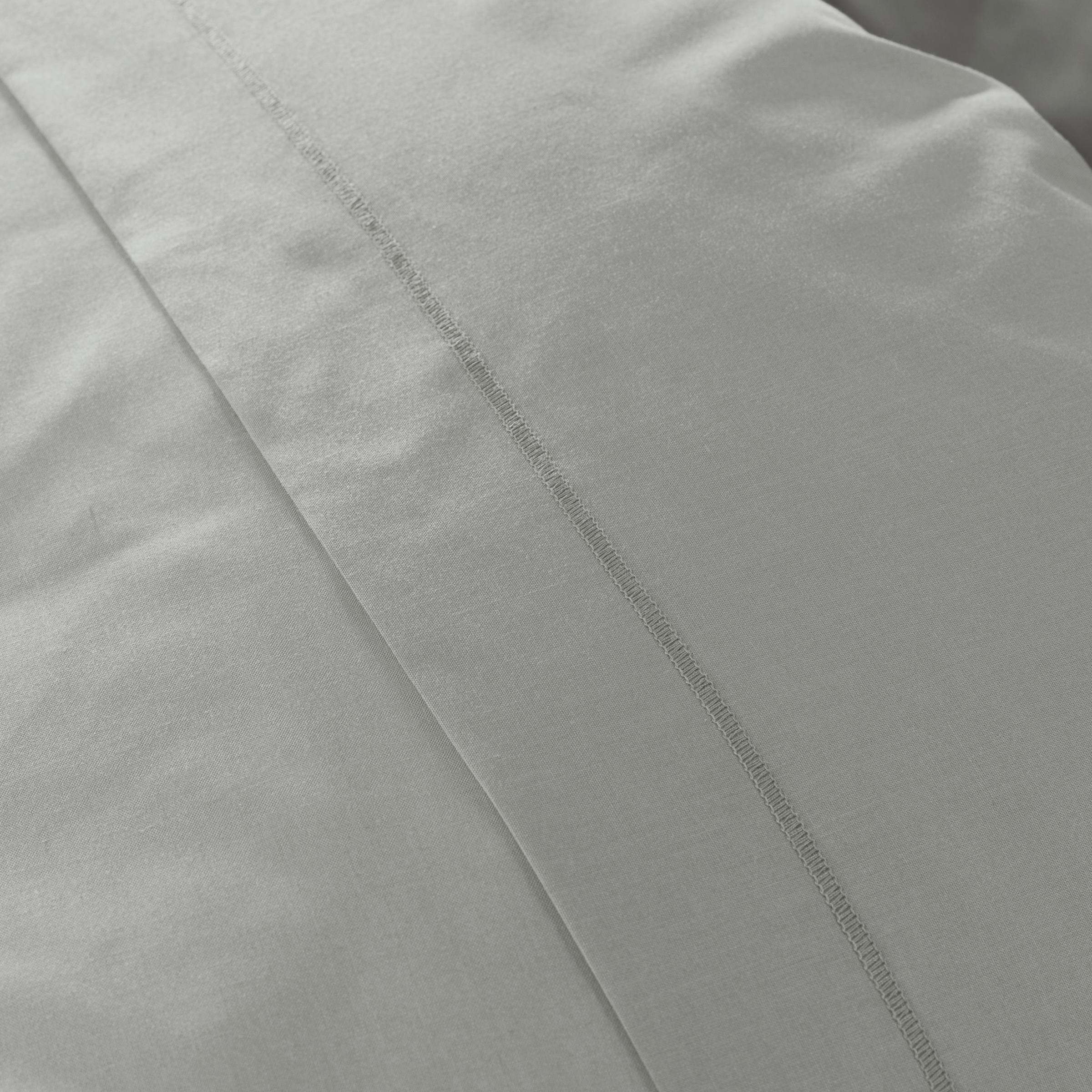 Taie d'oreiller rectangulaire percale de coton (50 x 70 cm) Cali Gris clair