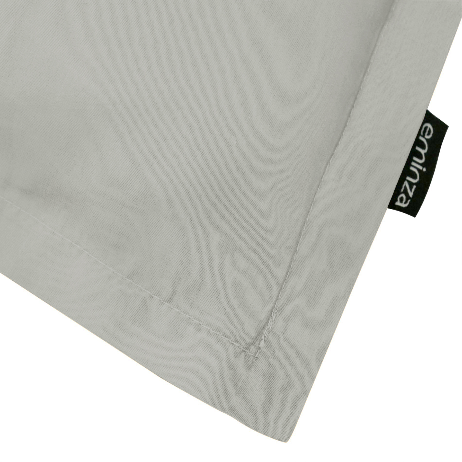 Taie d'oreiller rectangulaire percale de coton (50 x 70 cm) Cali Gris clair