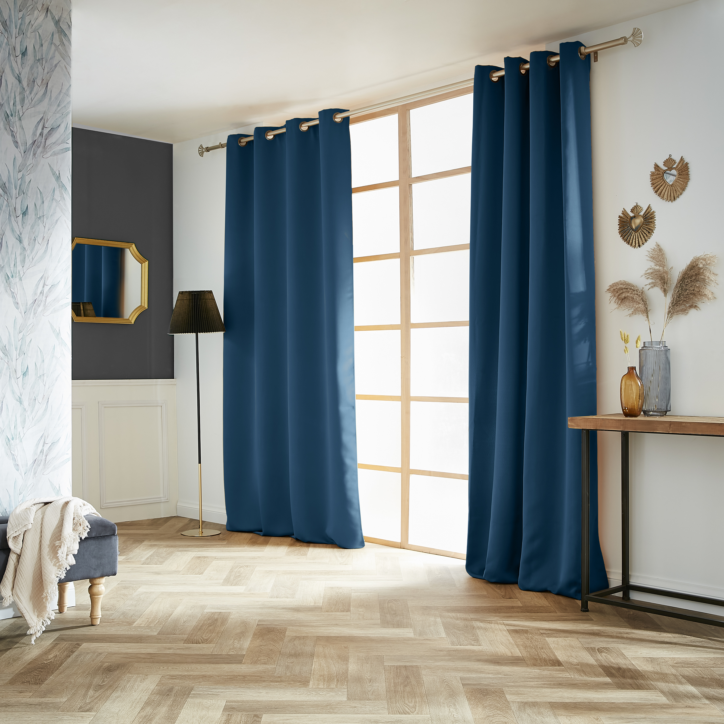 Rideau obscurcissant (140 x 280 cm) Dark Bleu pétrole