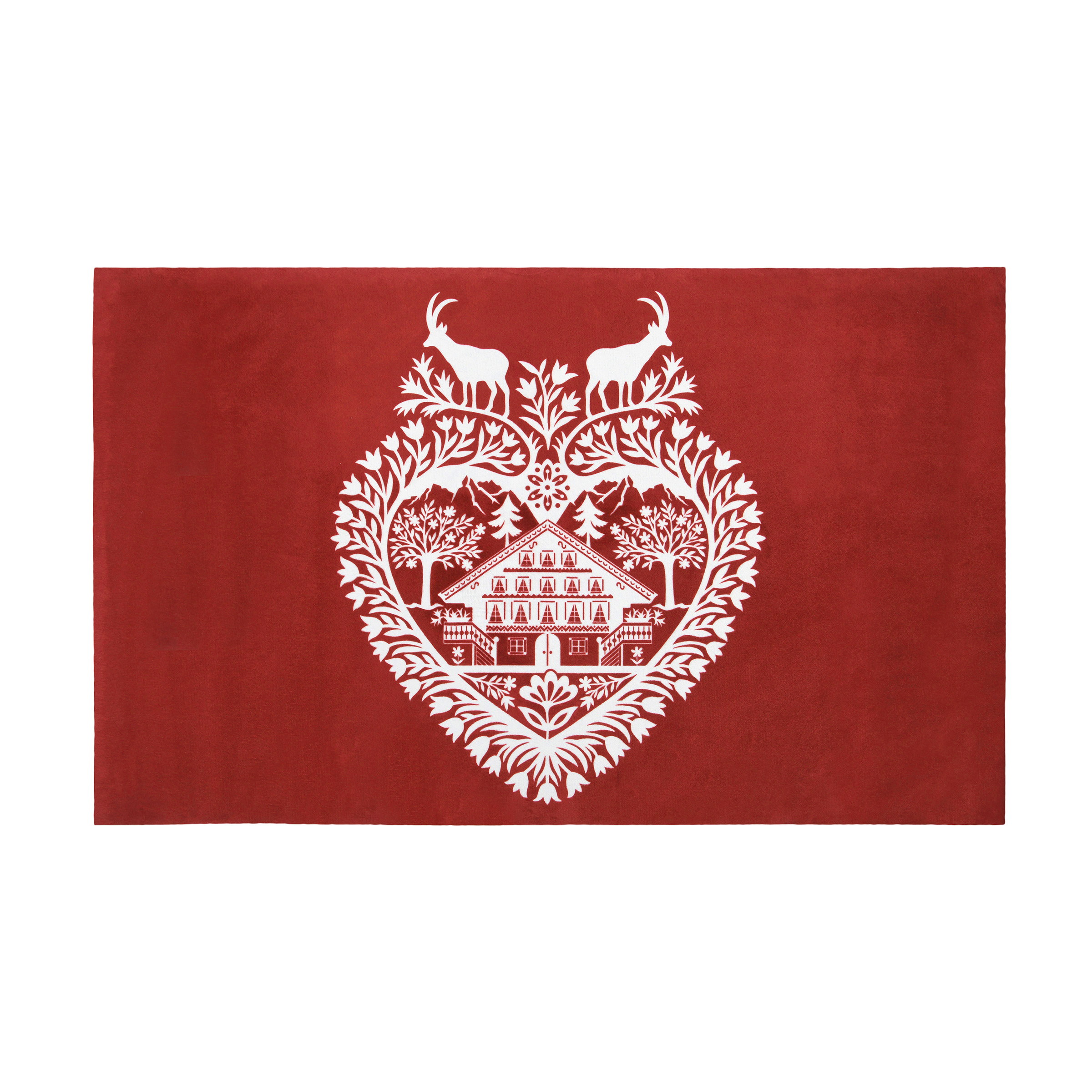 Tapis antidérapant (45 x 75 cm) Ansel Rouge