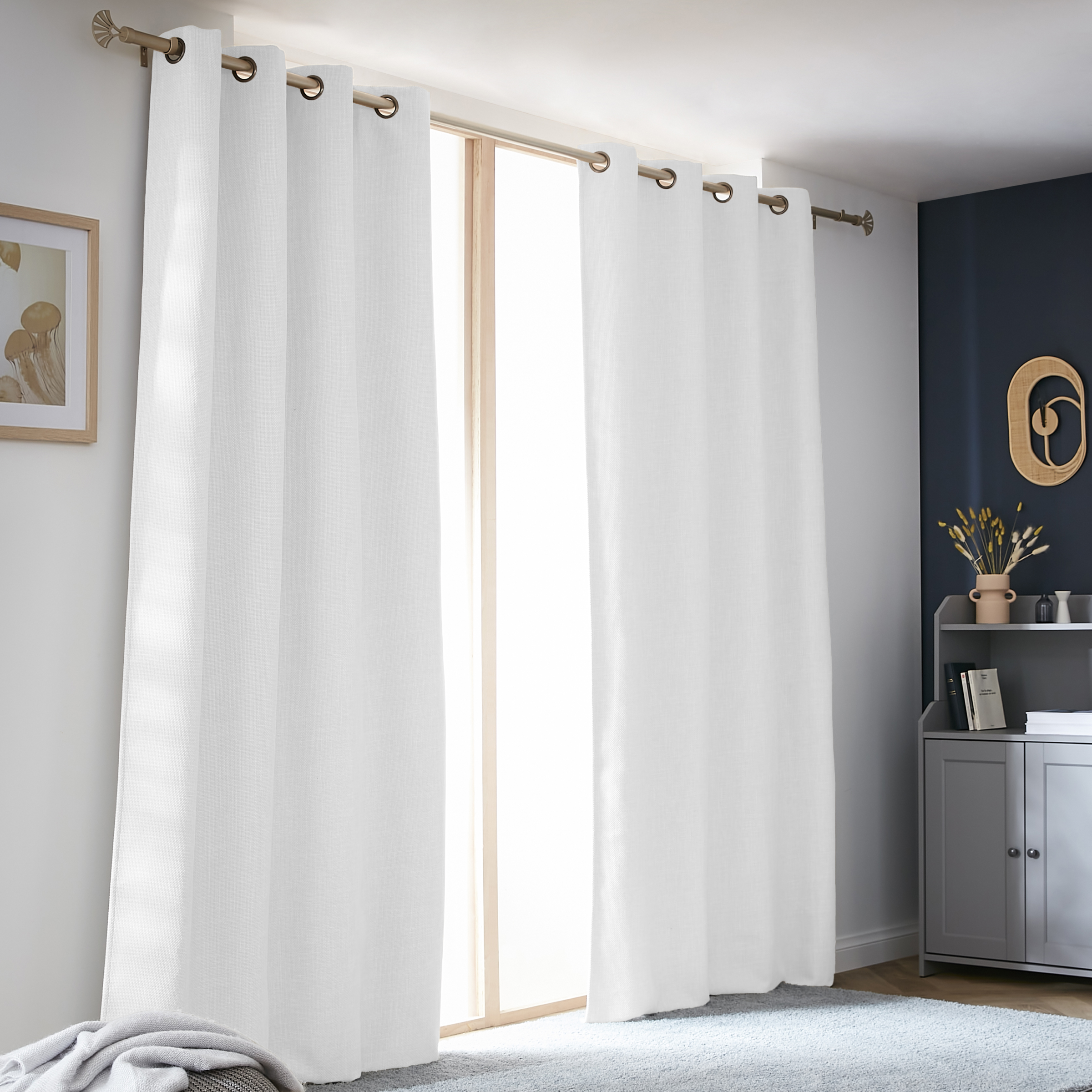 Rideau obscurcissant thermique (140 x 280 cm) Alba Blanc