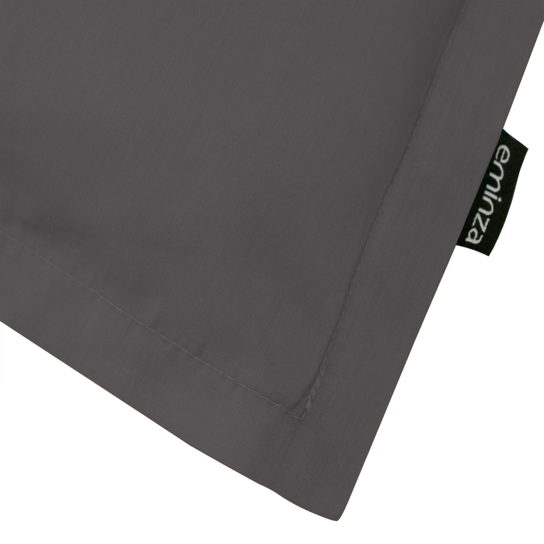 Taie d'oreiller carrée percale de coton (80 x 80 cm) Cali Gris anthracite