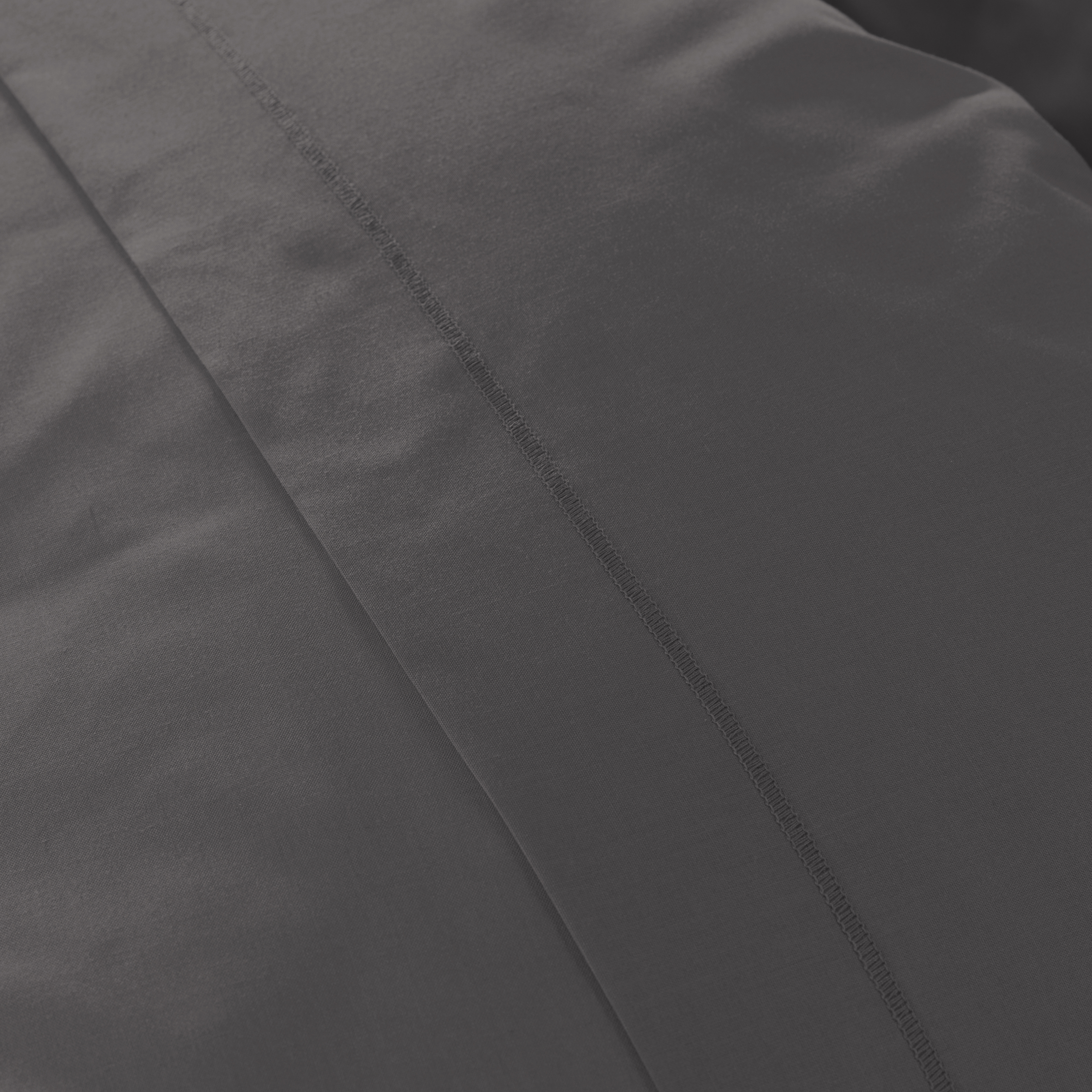 Drap housse percale de coton (180 x 200 cm) Cali Gris anthracite