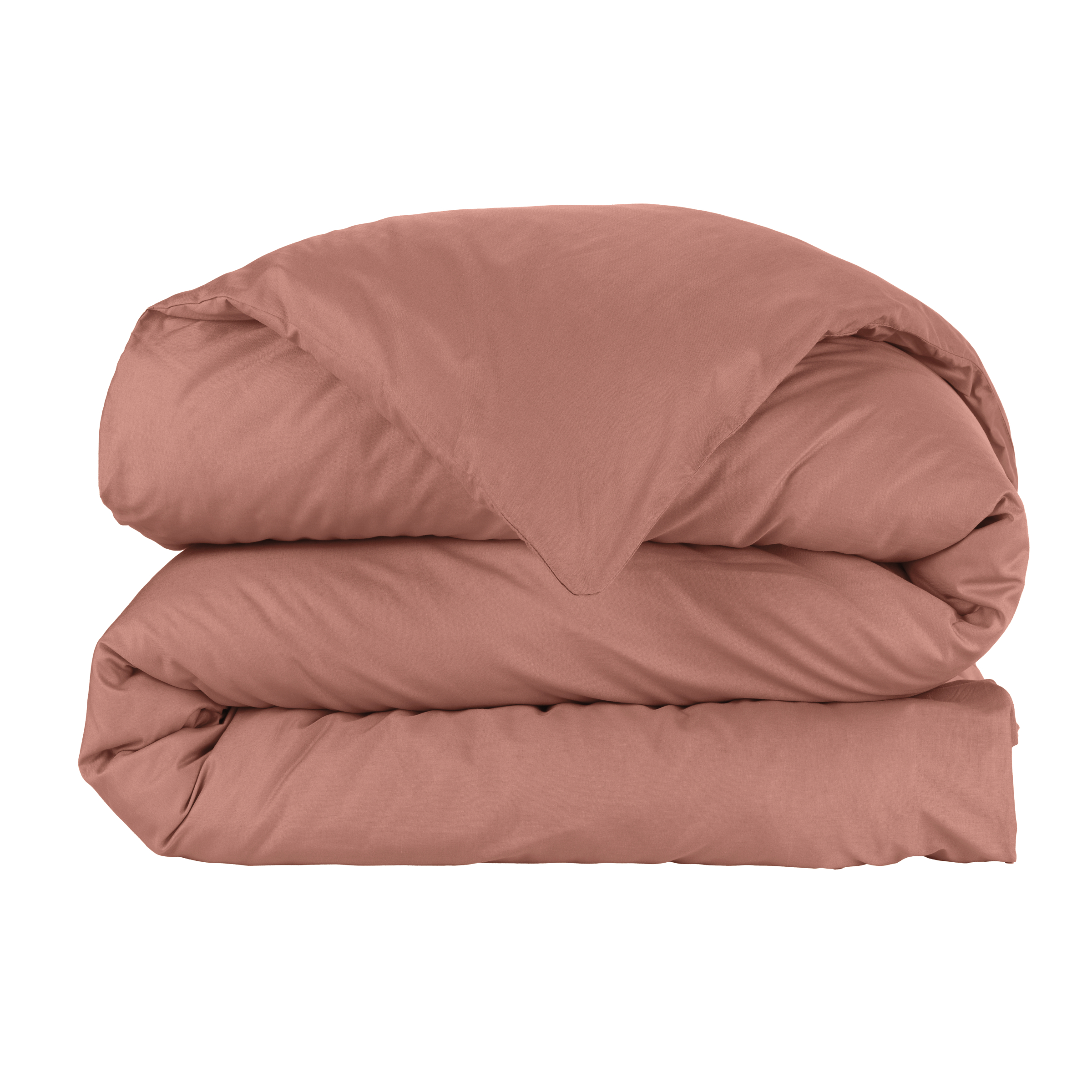 Housse de couette percale de coton (240 x 220 cm) Cali Bois de rose