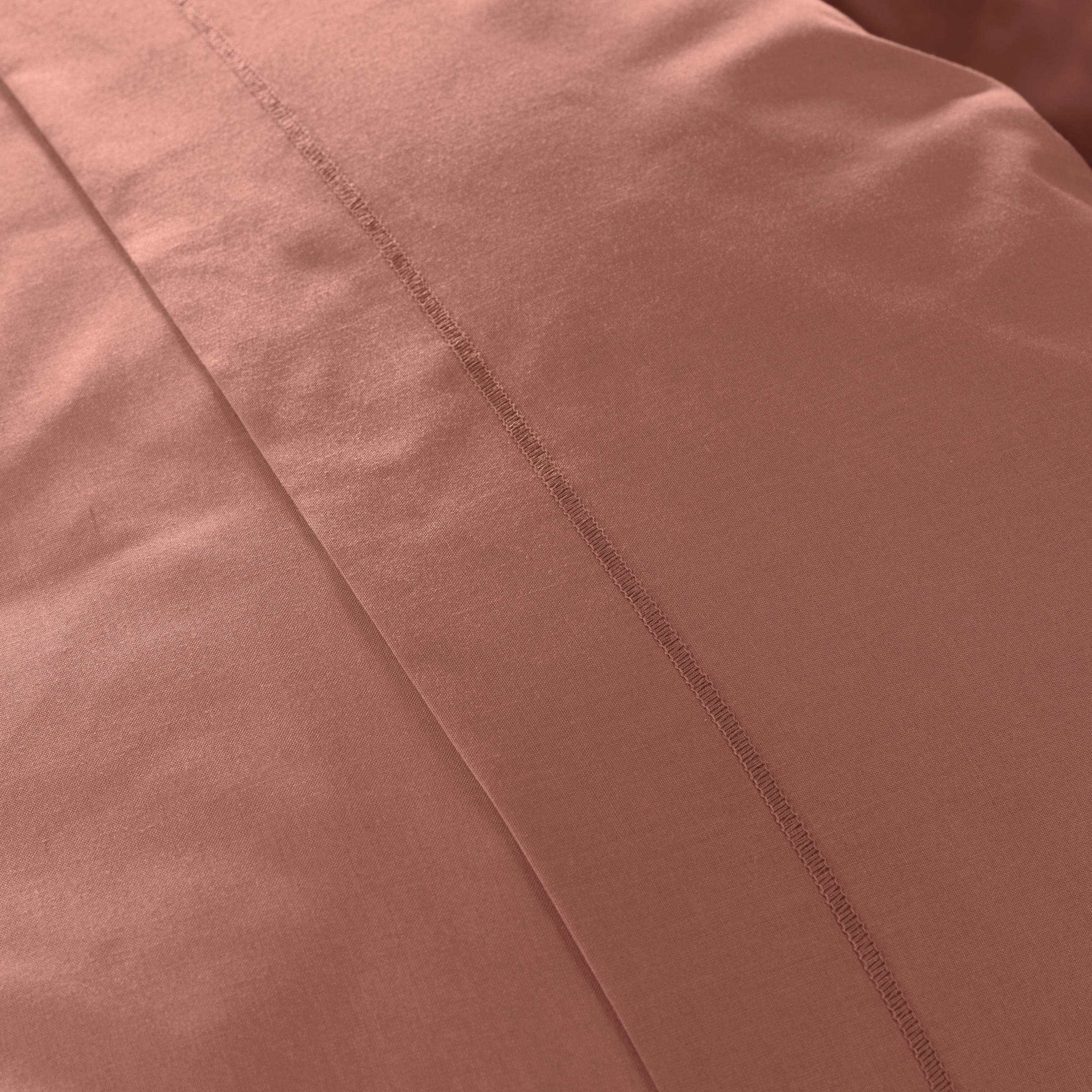 Taie d'oreiller carrée percale de coton (65 x 65 cm) Cali Bois de rose