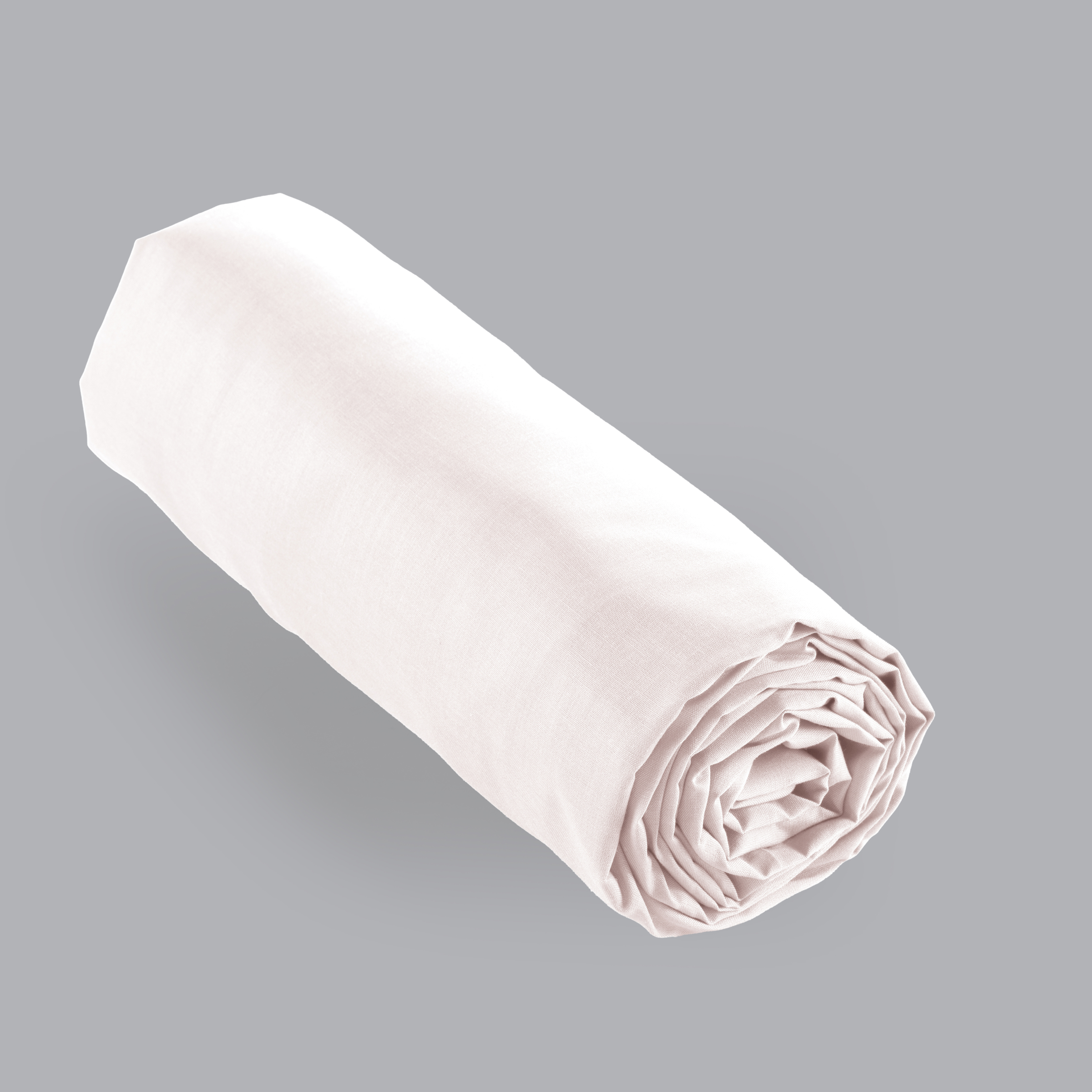 Drap housse percale de coton (90 x 200 cm) Cali Rose poudré