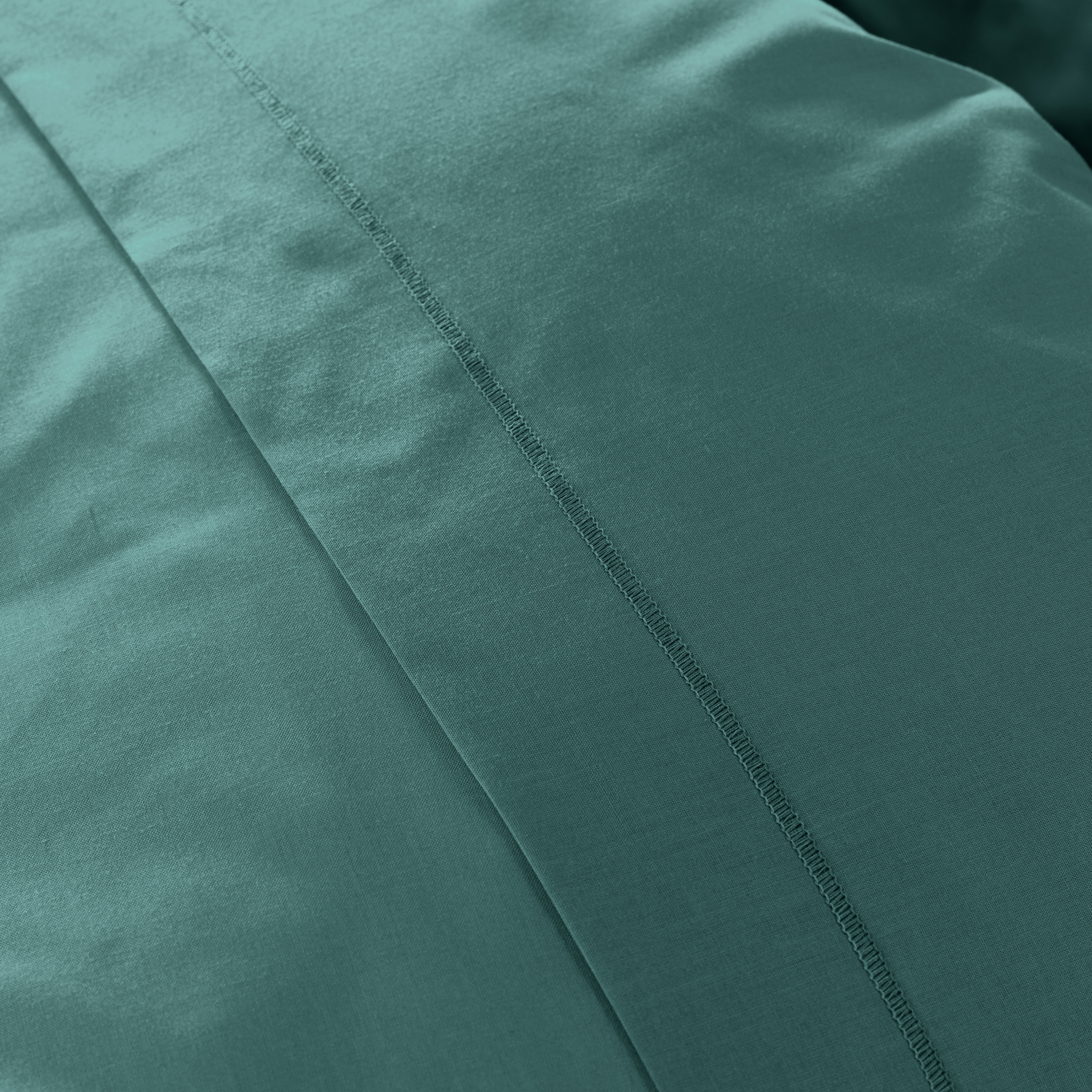 Taie d'oreiller carrée percale de coton (80 x 80 cm) Cali Bleu canard