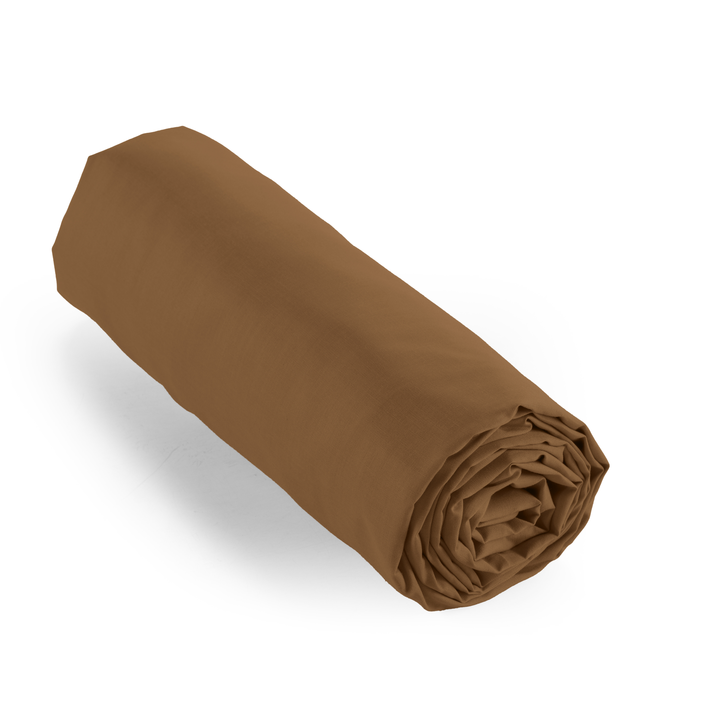 Drap housse percale de coton (90 x 200 cm) Cali Cappuccino