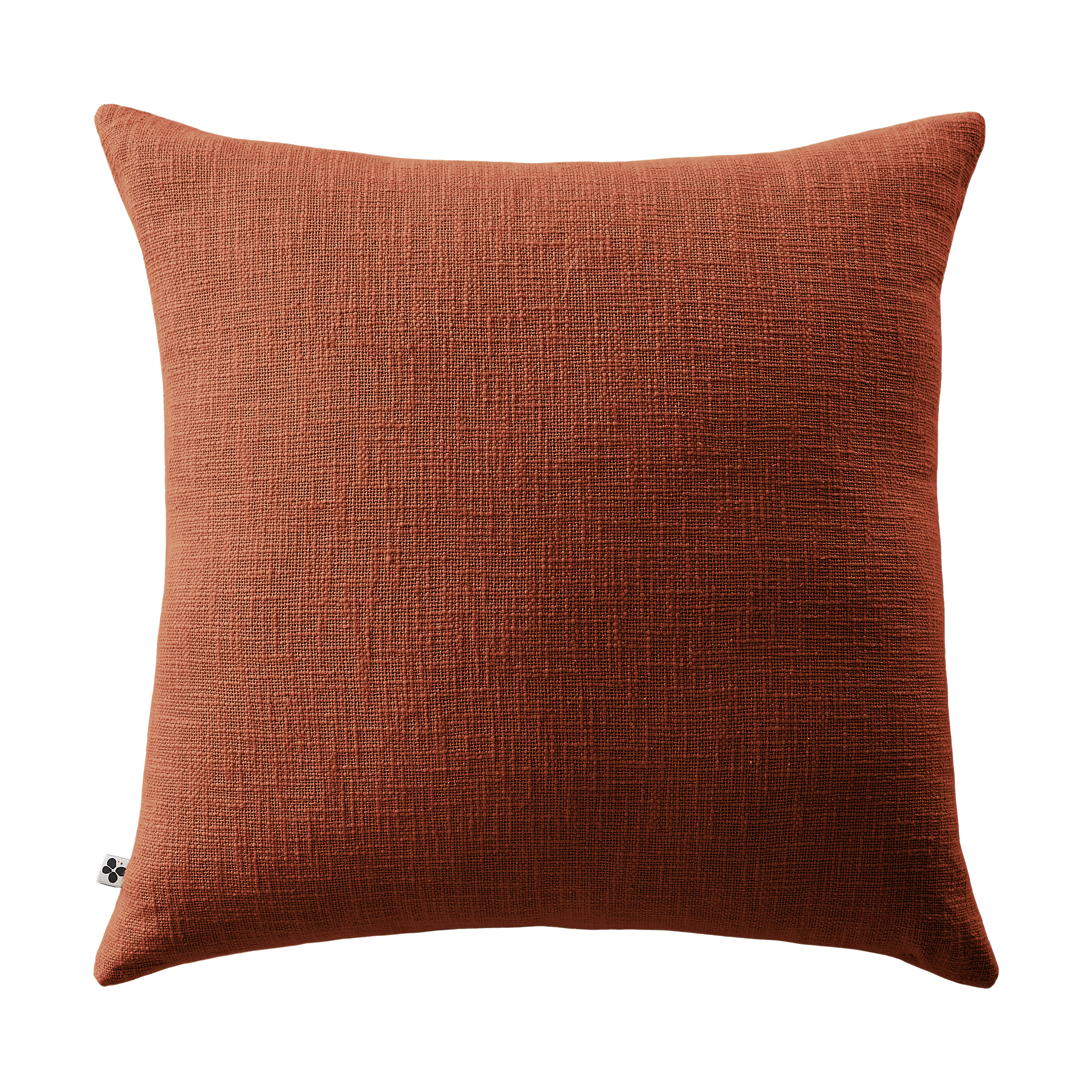 Coussin dŽhoussable 60 x 60 cm Slub SIXTINE Terracotta