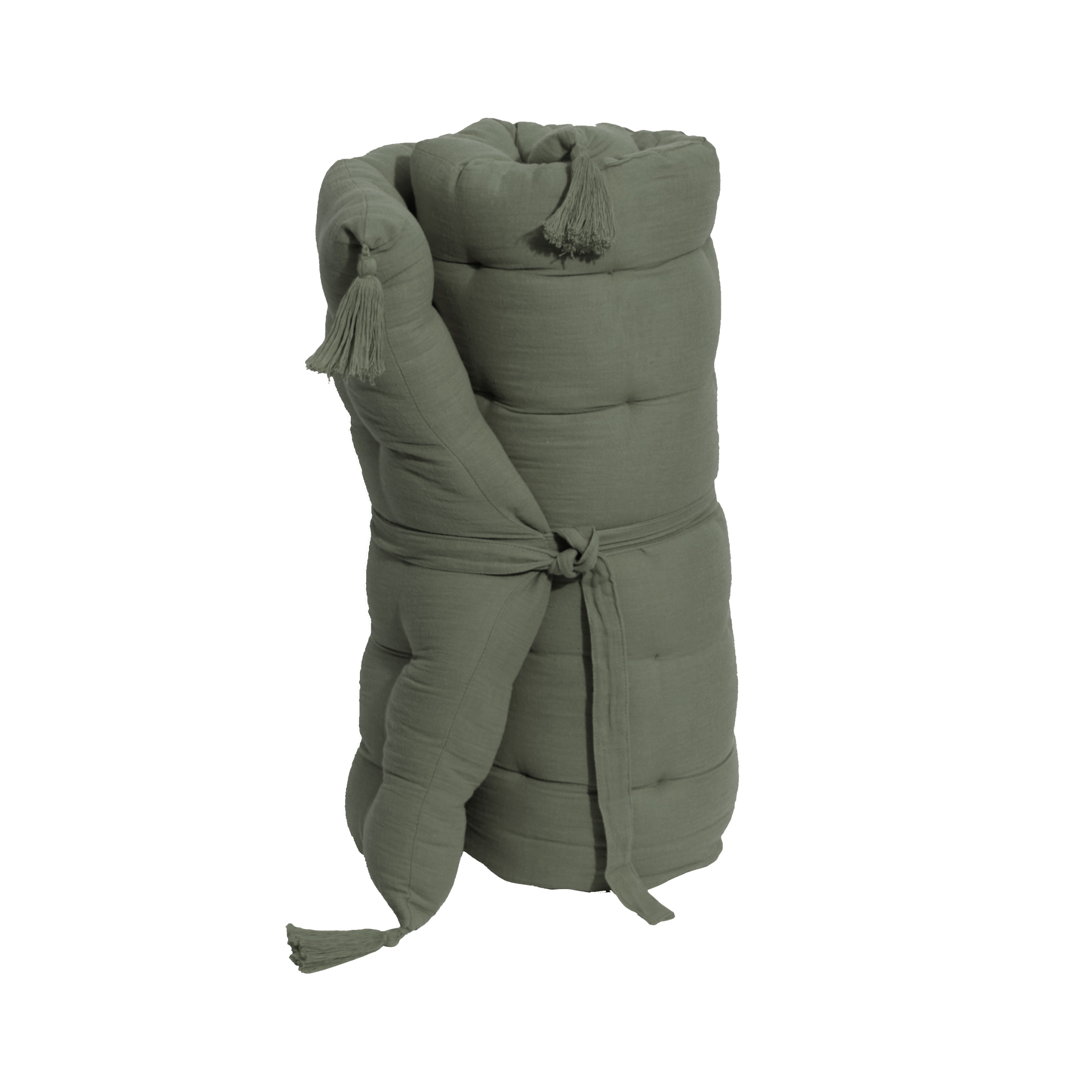 Matelas de sol gaze de coton (60 x 120 cm) Gaïa Vert romarin