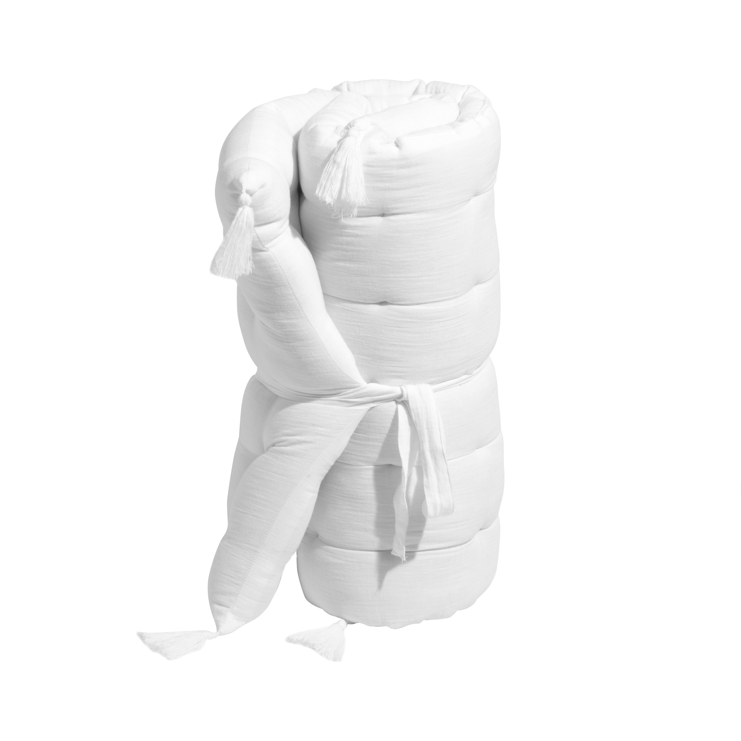 Matelas de sol gaze de coton (60 x 120 cm) Gaïa Blanc chantilly