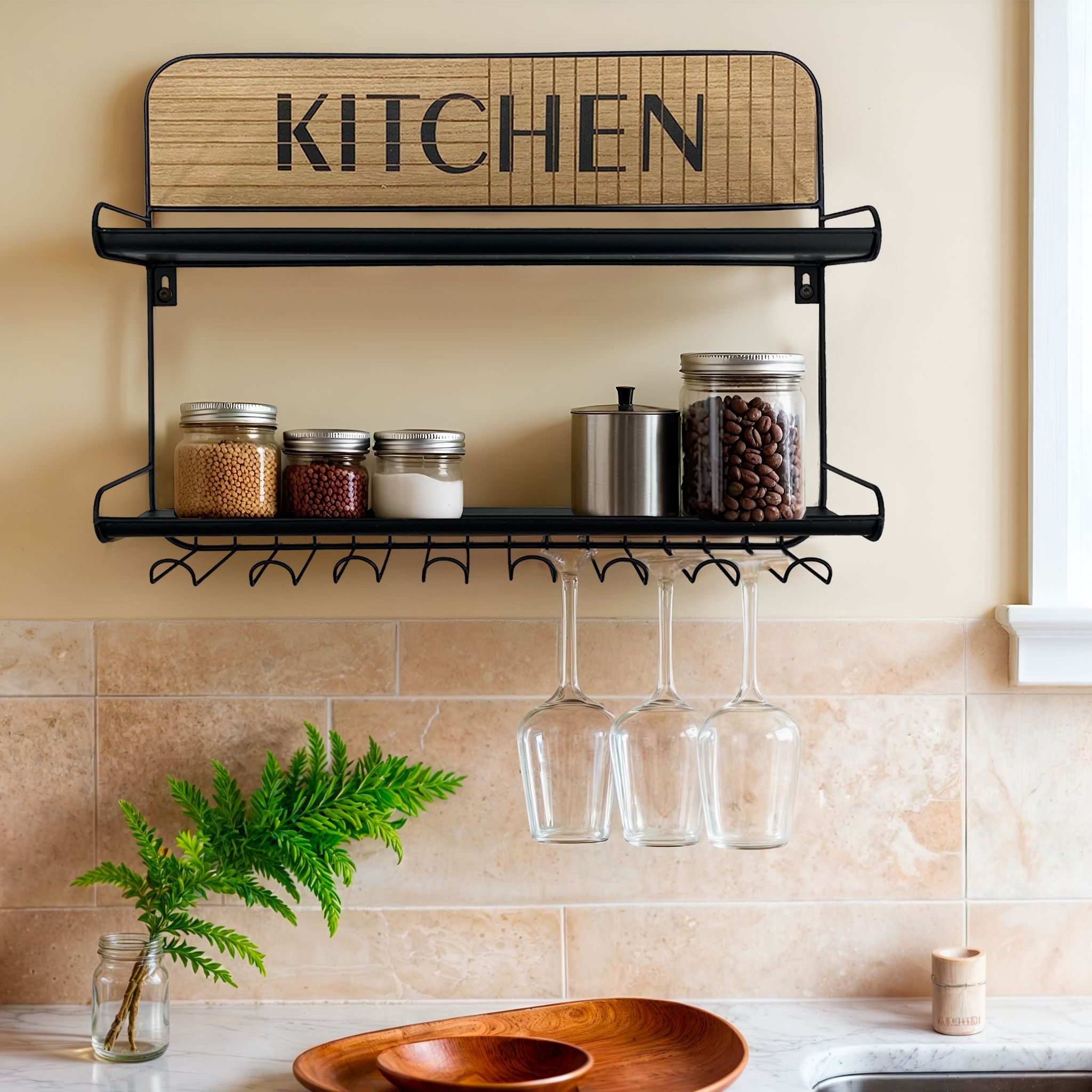 Etagère 2 plateaux H 35 cm
