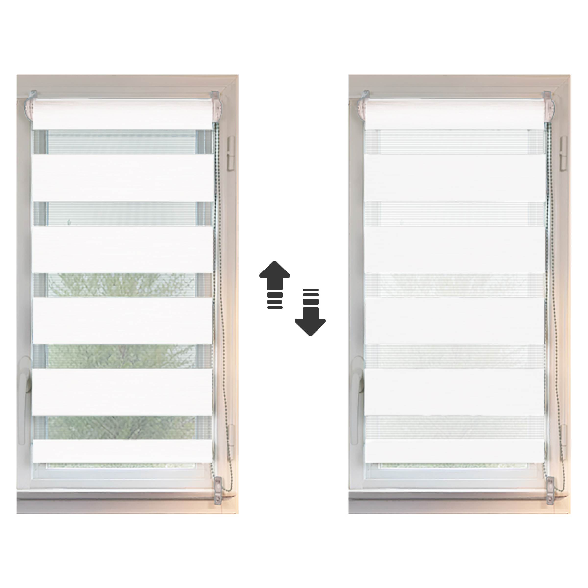 Store enrouleur Jour / Nuit (60 x H250 cm) Blanc 3