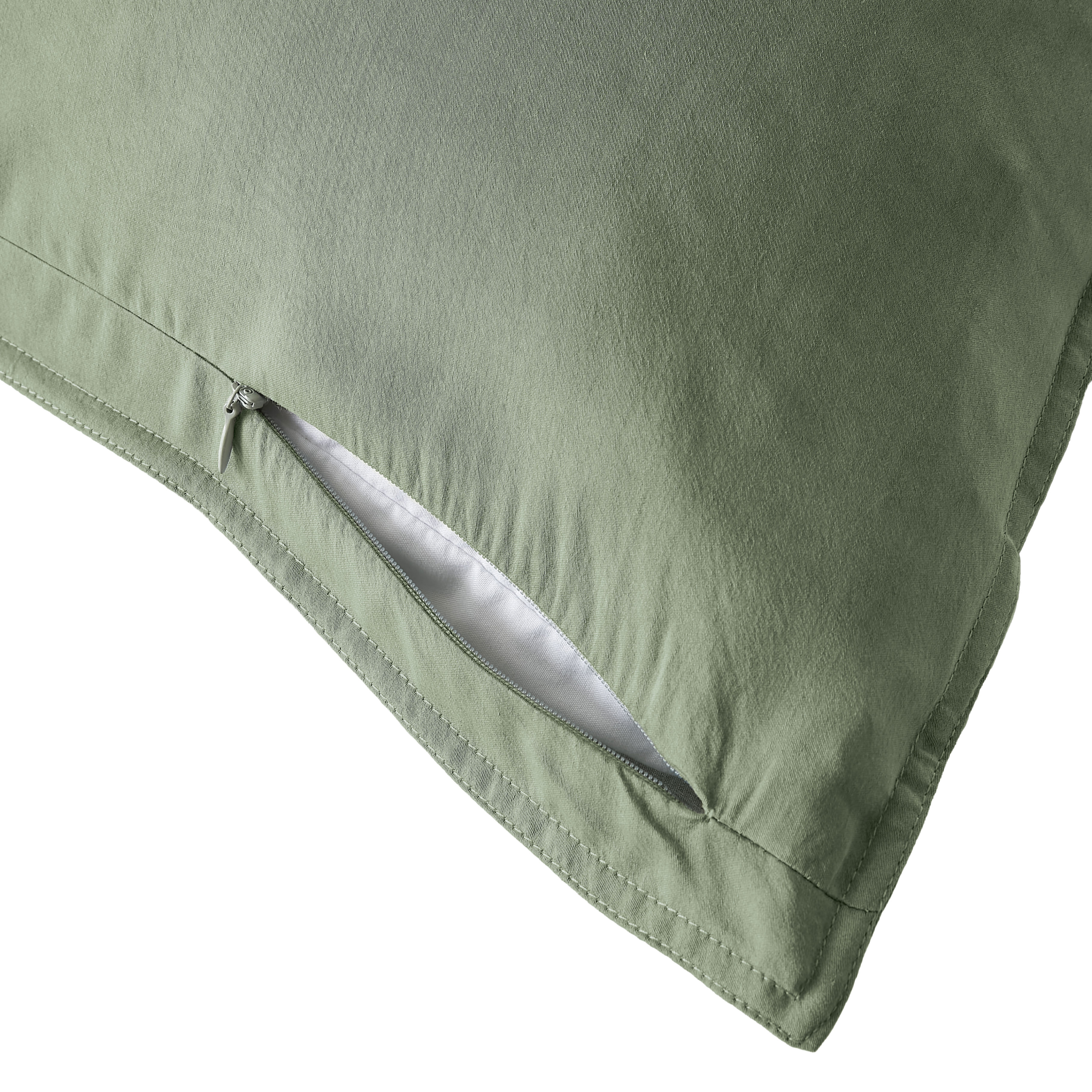 Taie d'oreiller carrée lyocell Tencel™ lavé (63 x 63 cm) Olivia Vert romarin