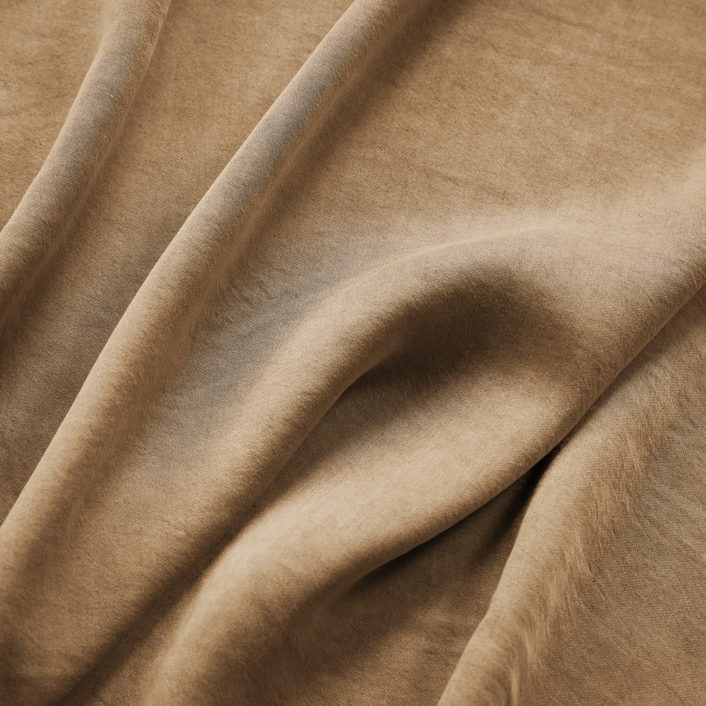 Taie d'oreiller carrée lyocell Tencel™ lavé (80 x 80 cm) Olivia Camel