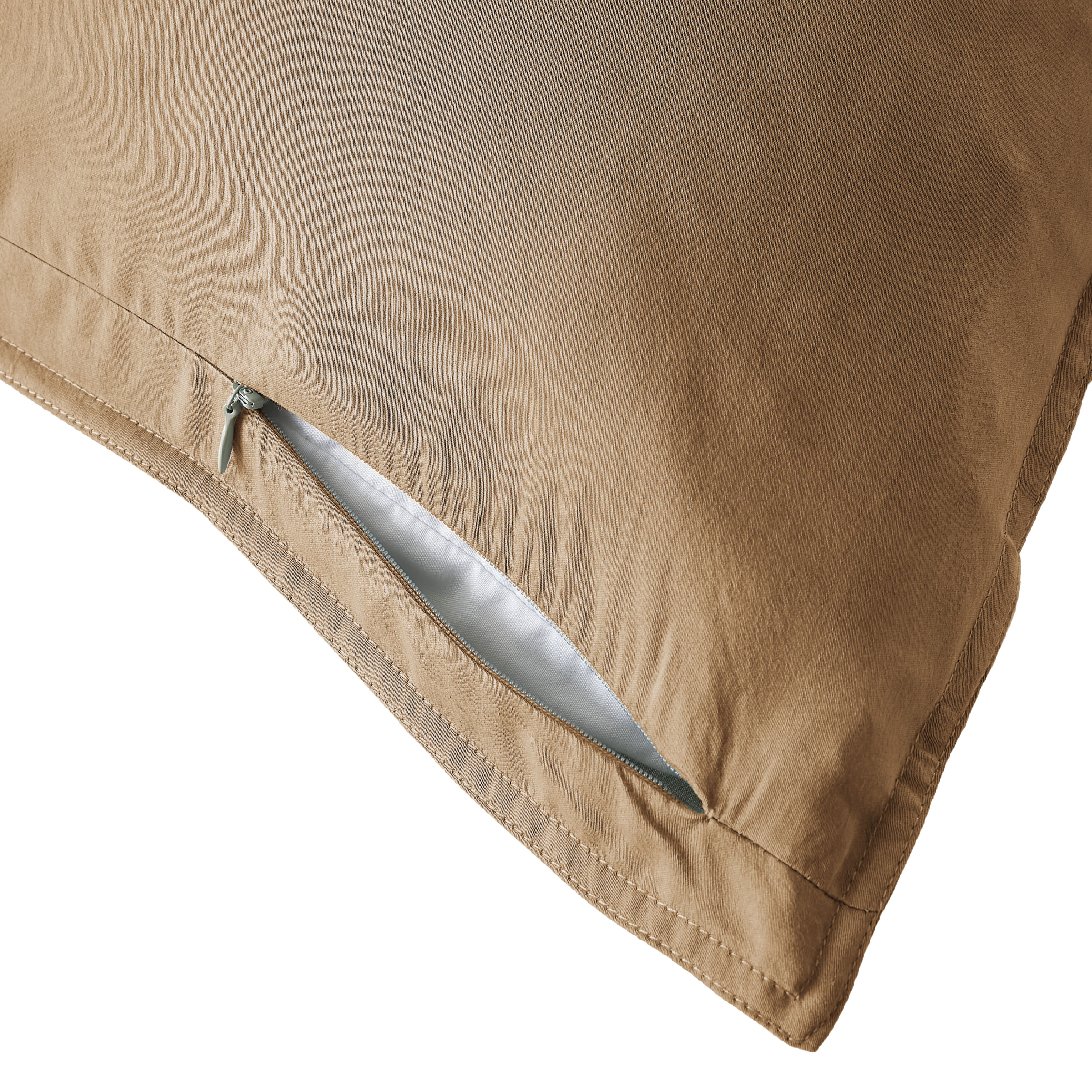Taie d'oreiller carrée lyocell Tencel™ lavé (80 x 80 cm) Olivia Camel