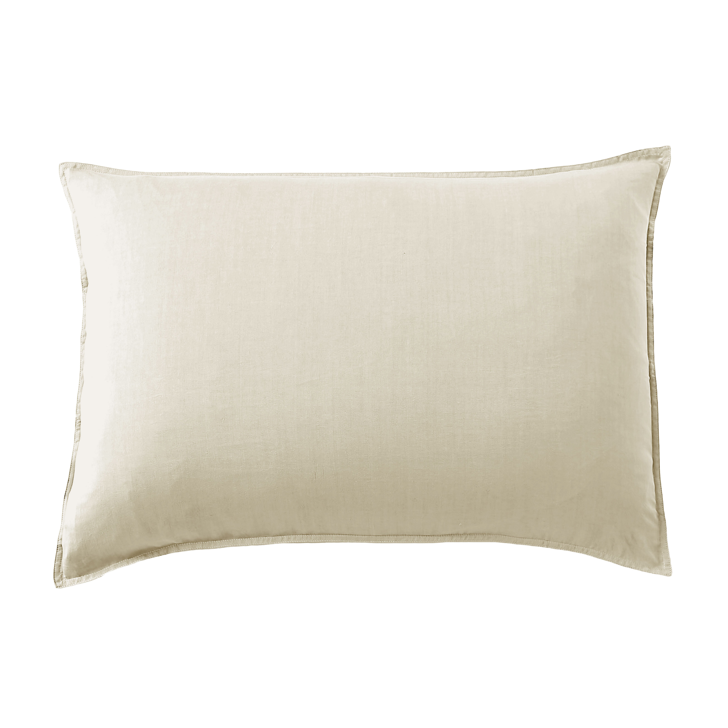 Taie d'oreiller rectangulaire lyocell Tencel™ lavé (50 x 80 cm) Olivia Beige pampa