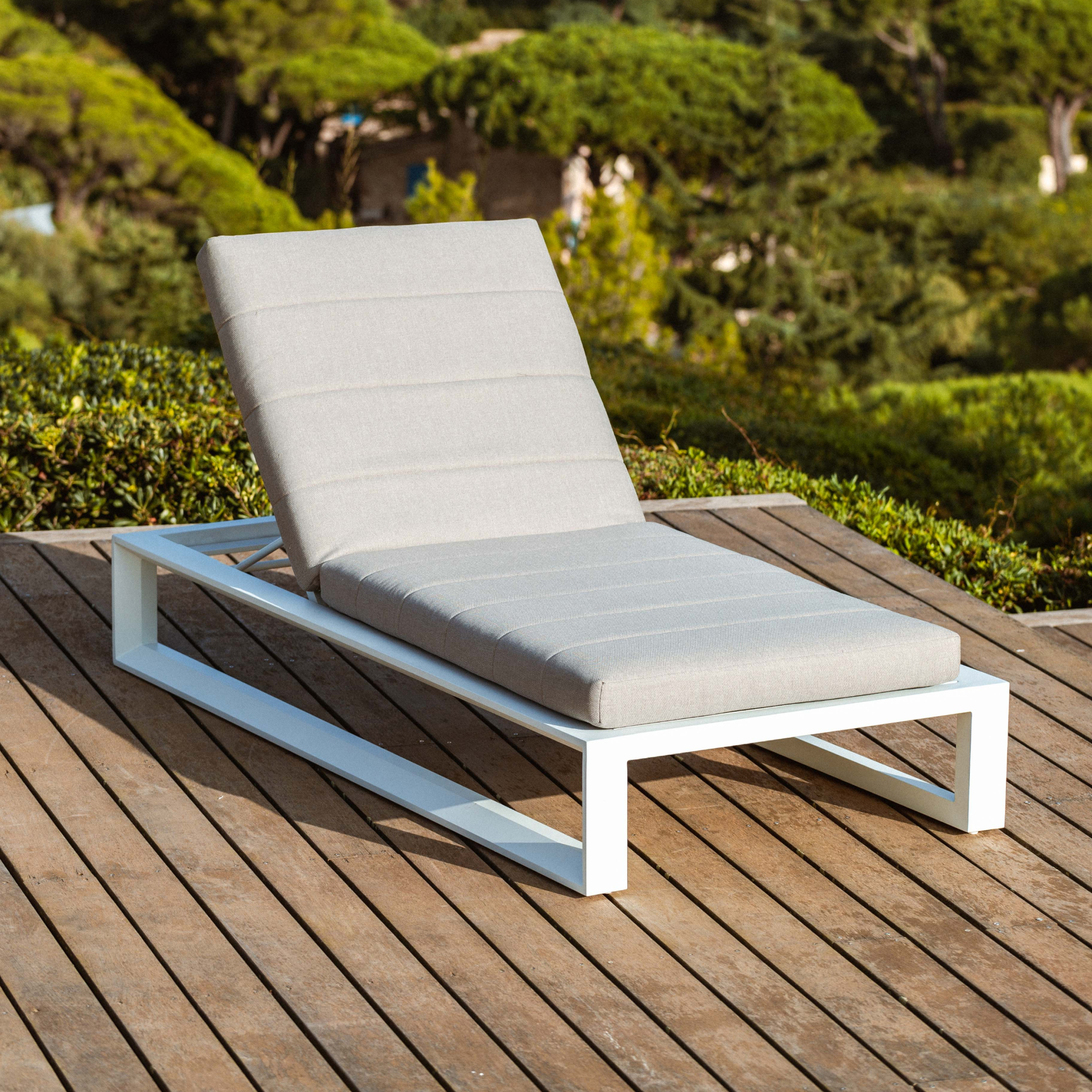 Transat en aluminium Elba Blanc