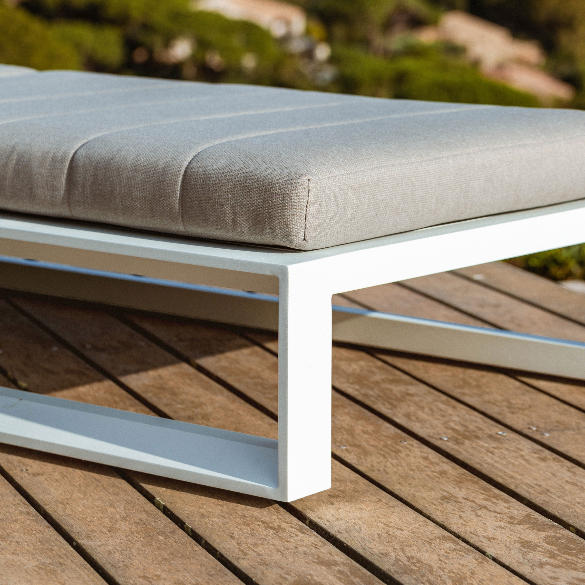 Transat en aluminium Elba Blanc