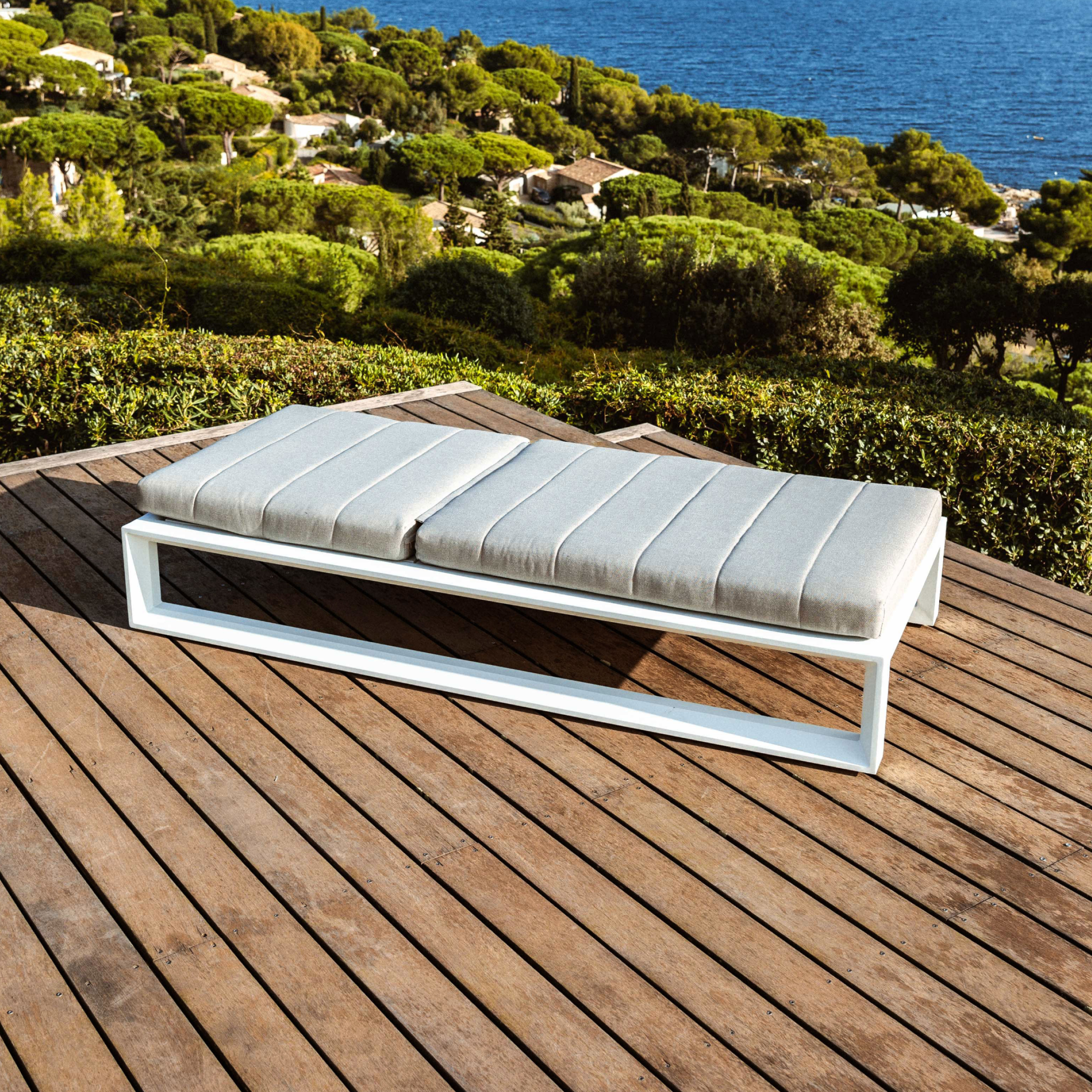 Transat en aluminium Elba Blanc
