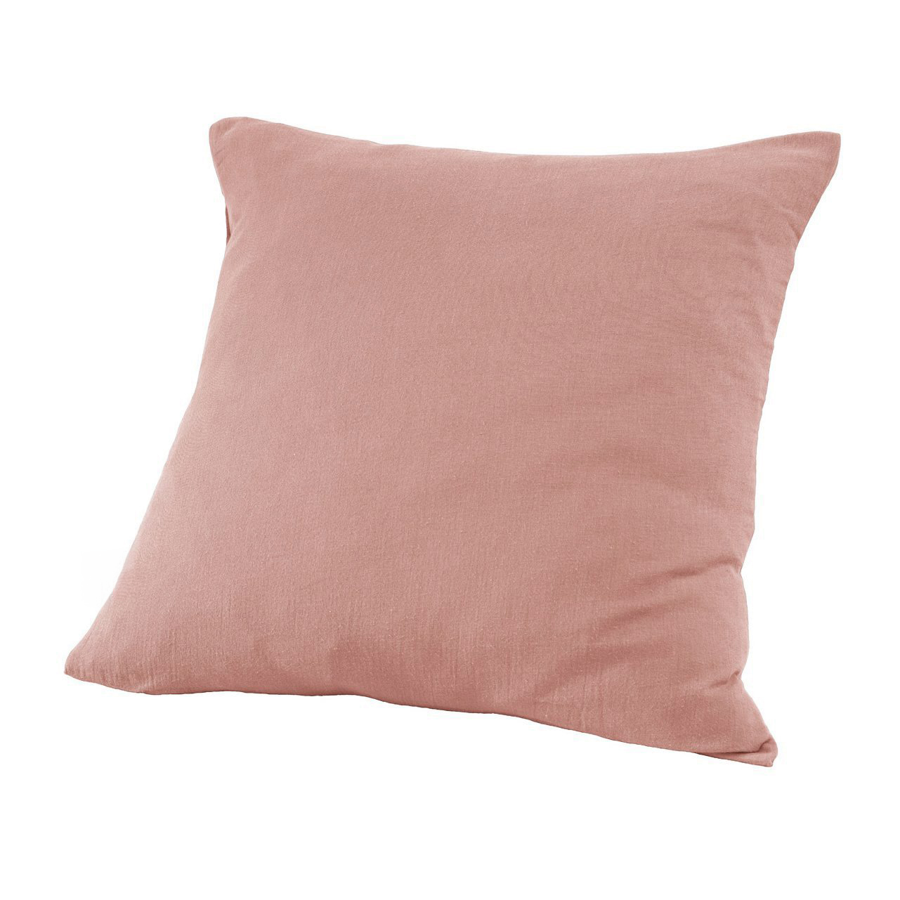 Taie d'oreiller carrée gaze de coton (60 x 60 cm) Gaïa Rose pêche