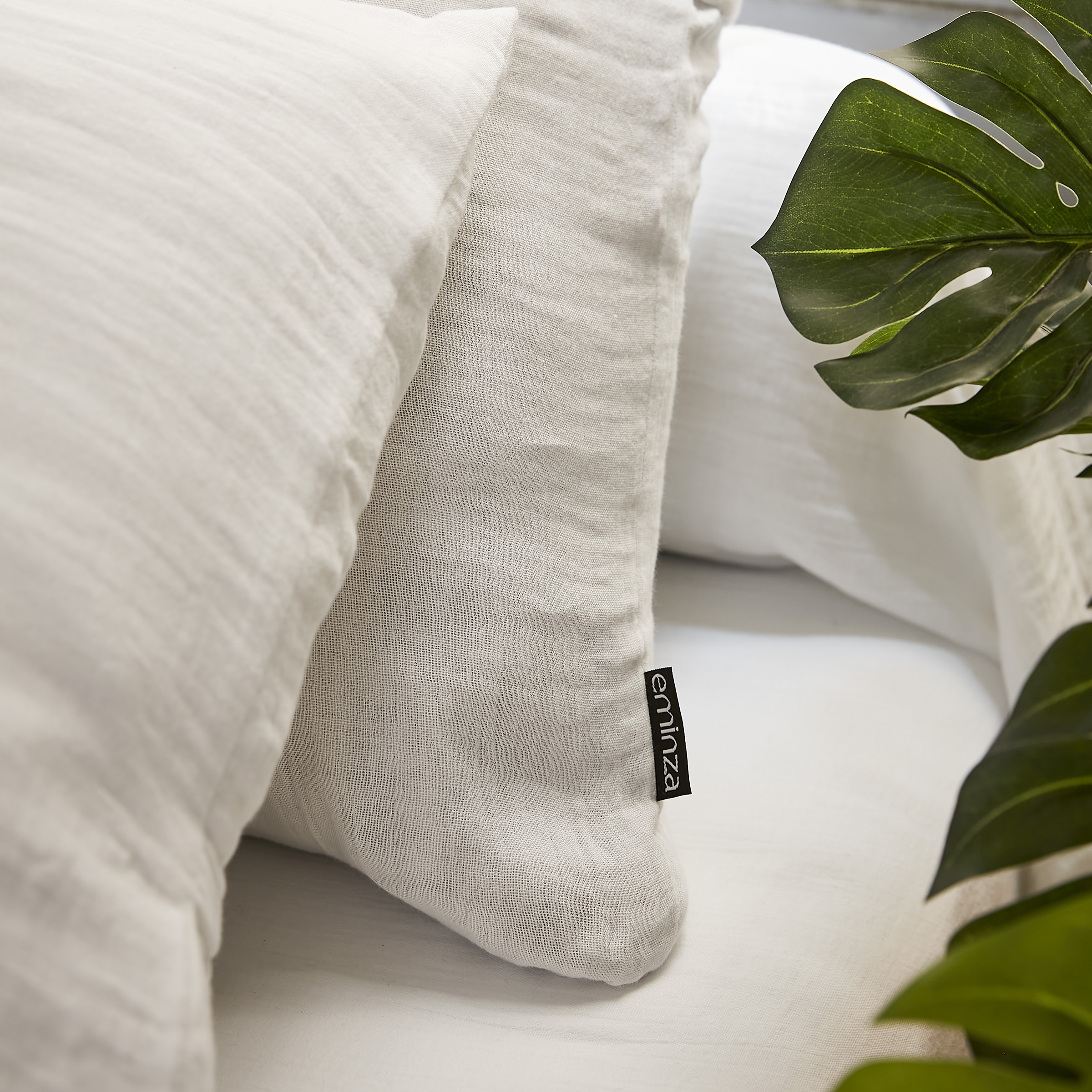 Drap housse gaze de coton (90 x 200 cm) Gaïa Blanc chantilly