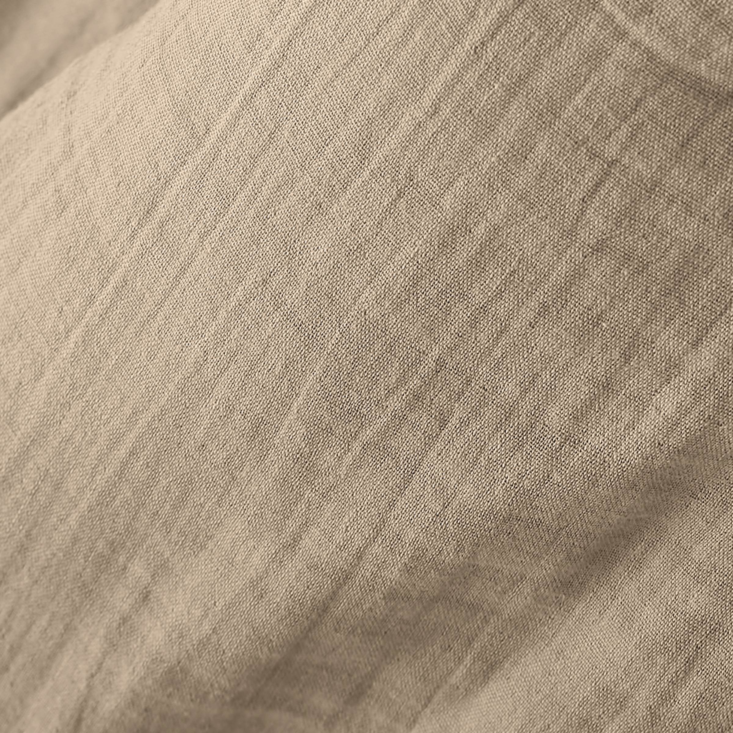 EM - Drap housse 140 x 200 cm Gaze de coton unie GAìA Ficelle