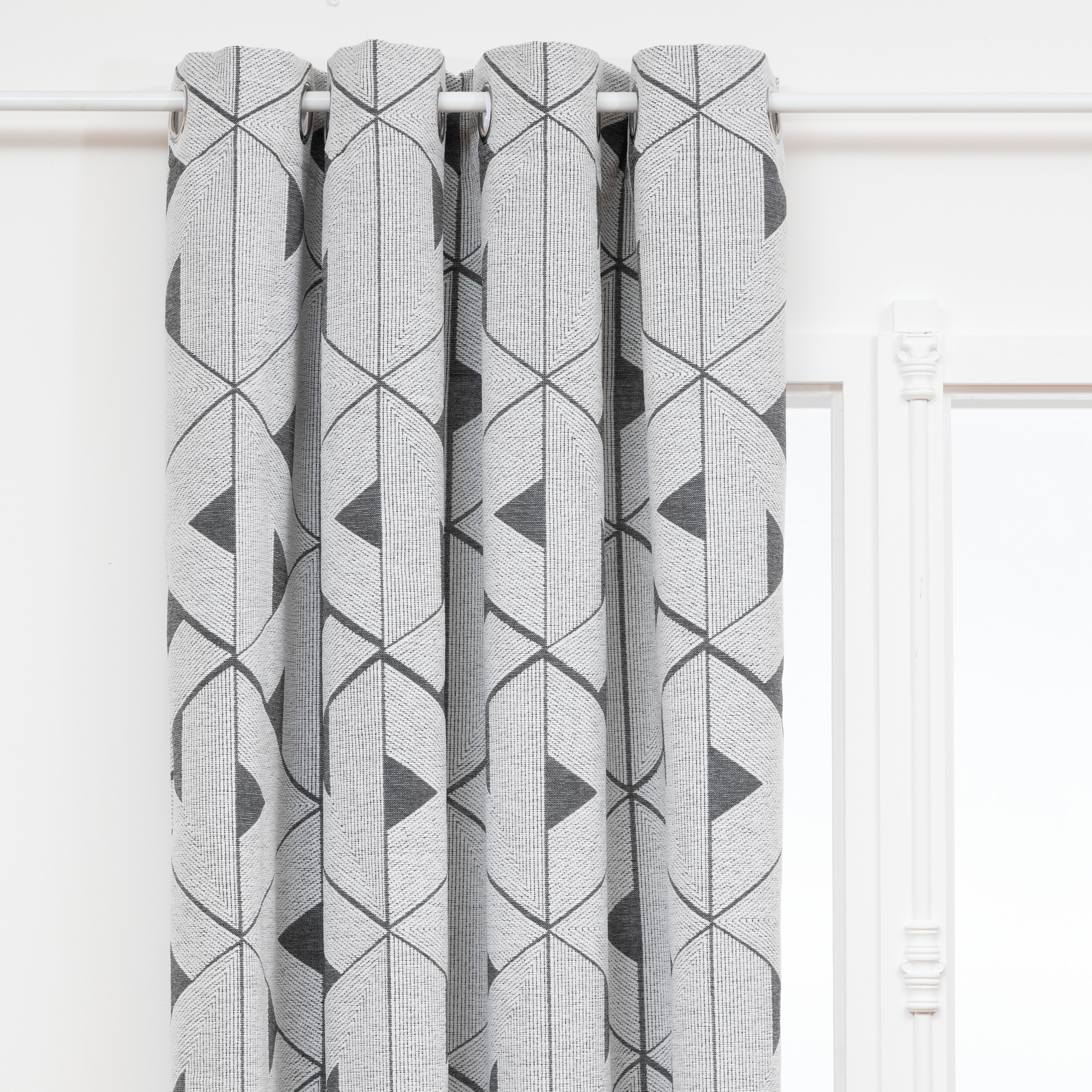 Rideau tissé (140 x 260 cm) Maloé Gris