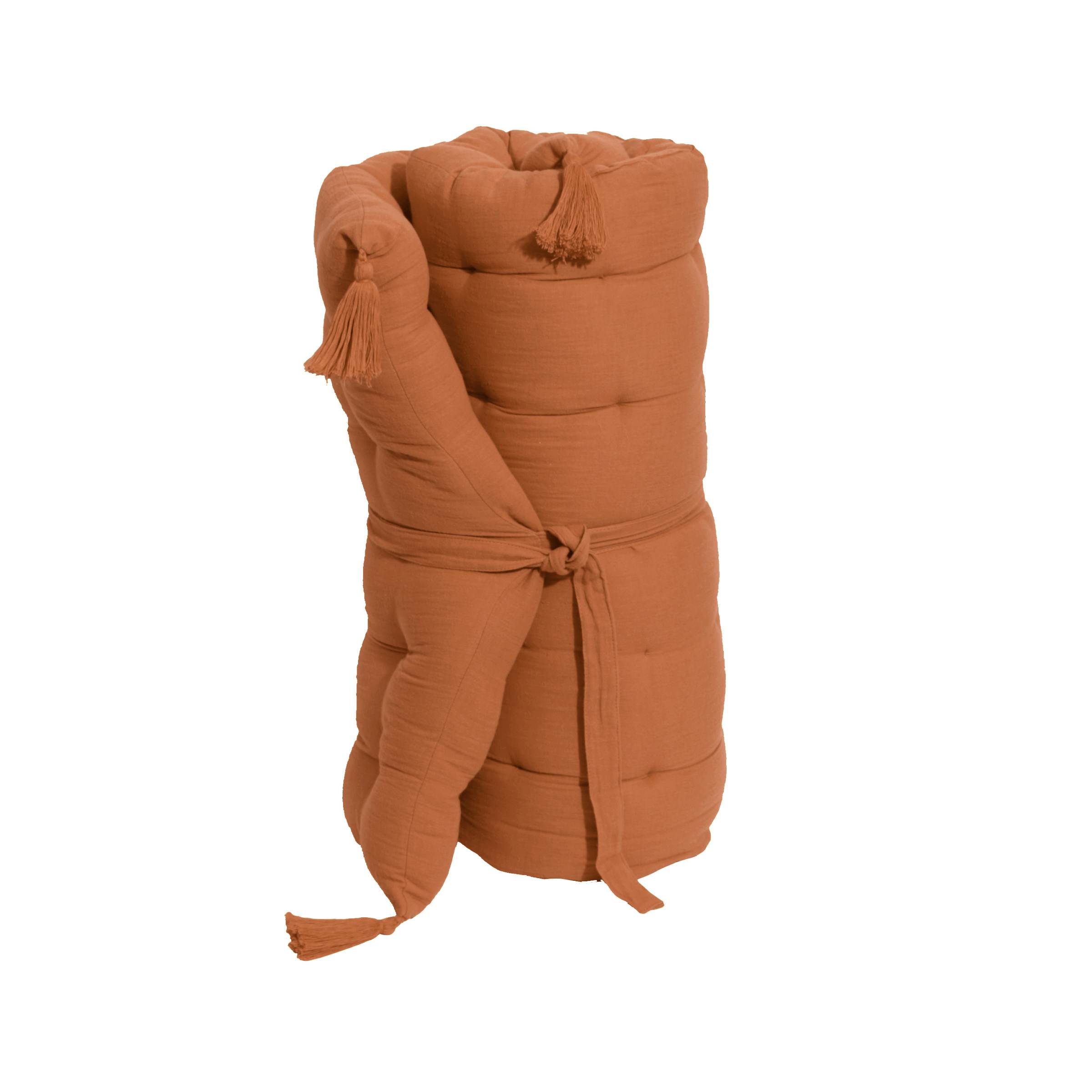 Matelas de sol gaze de coton (60 x 120 cm) Gaïa Abricot