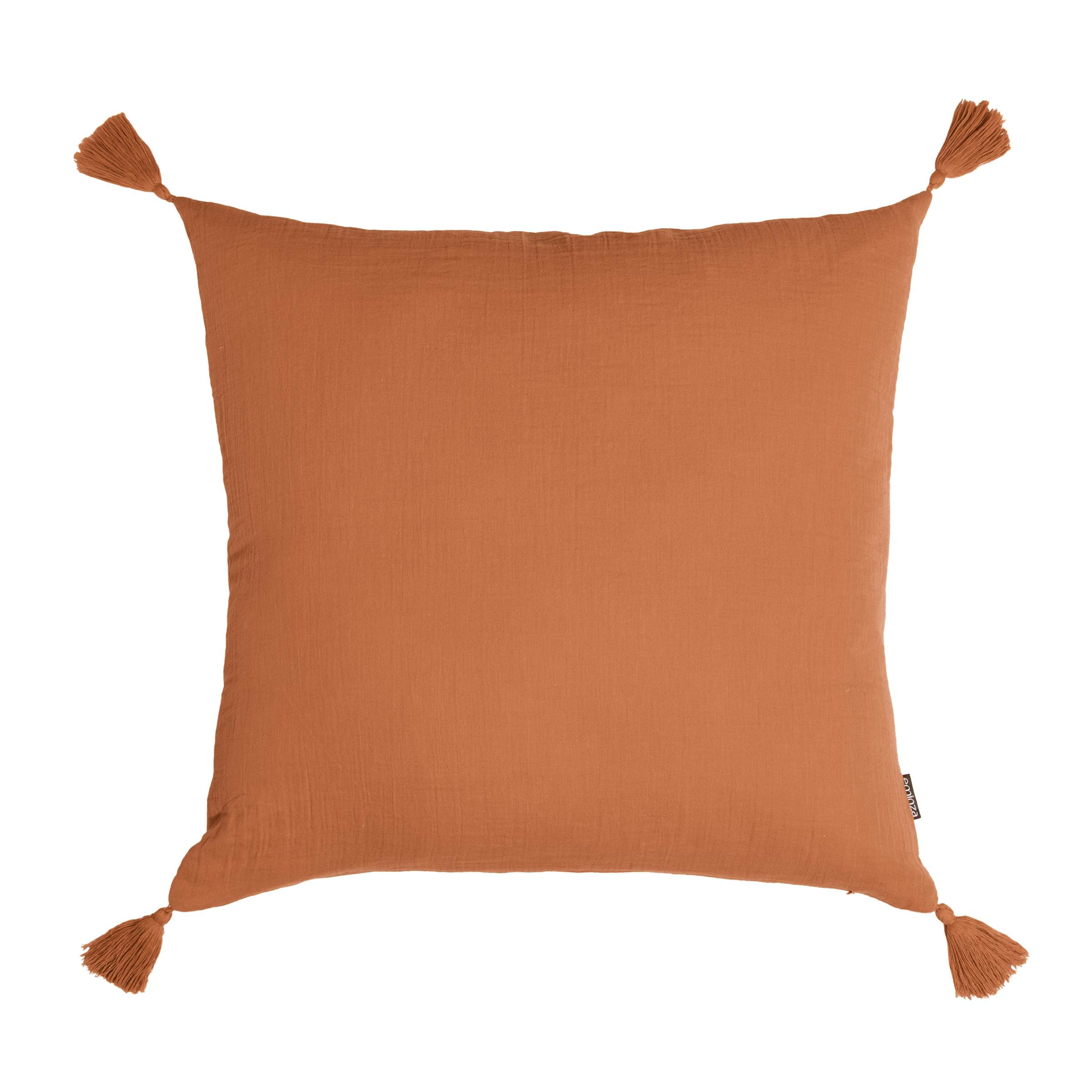 Coussin carré gaze de coton (60 x 60 cm) Gaïa Abricot
